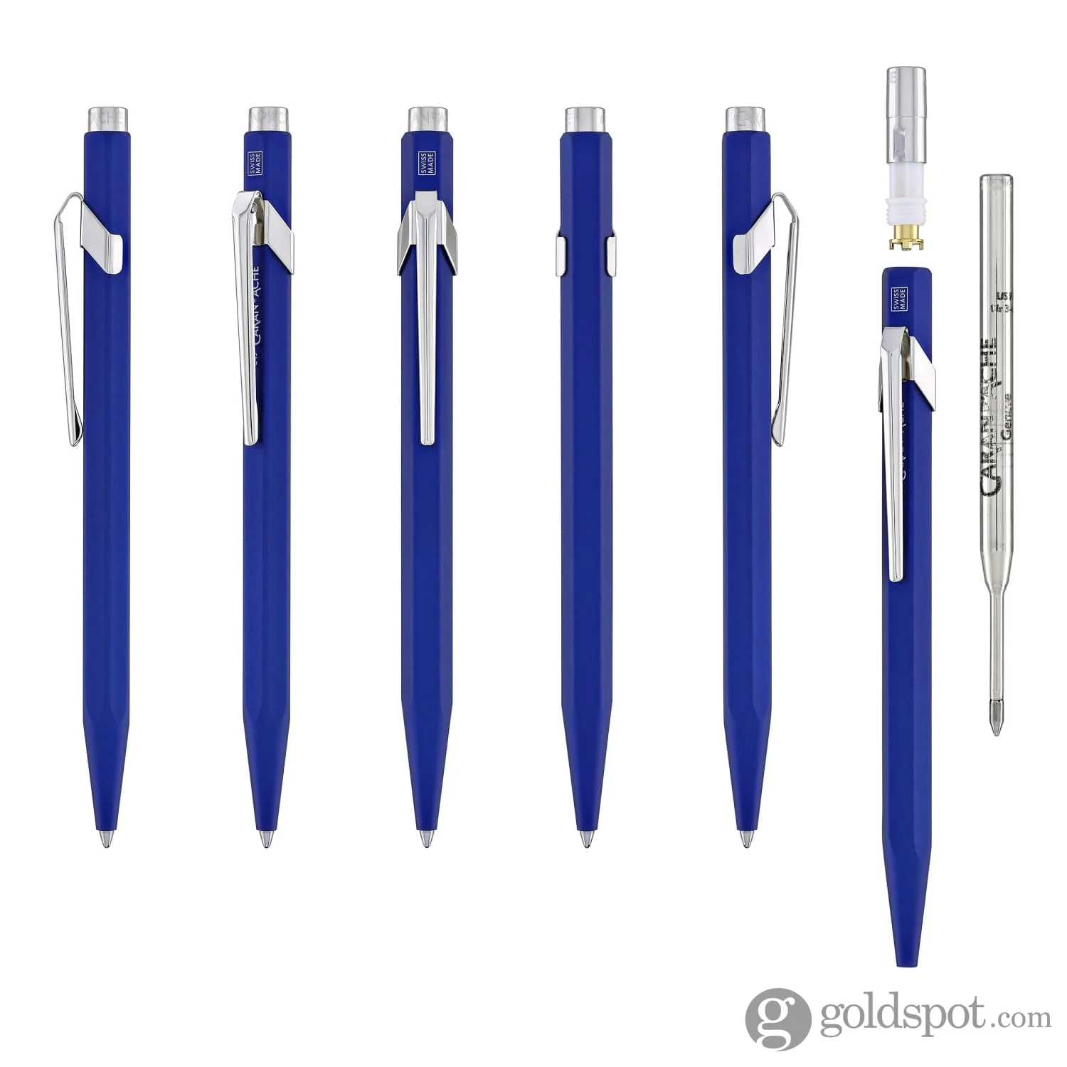 Caran d'Ache 849 COLORMAT-X Ballpoint Pen in Blue - Image 6