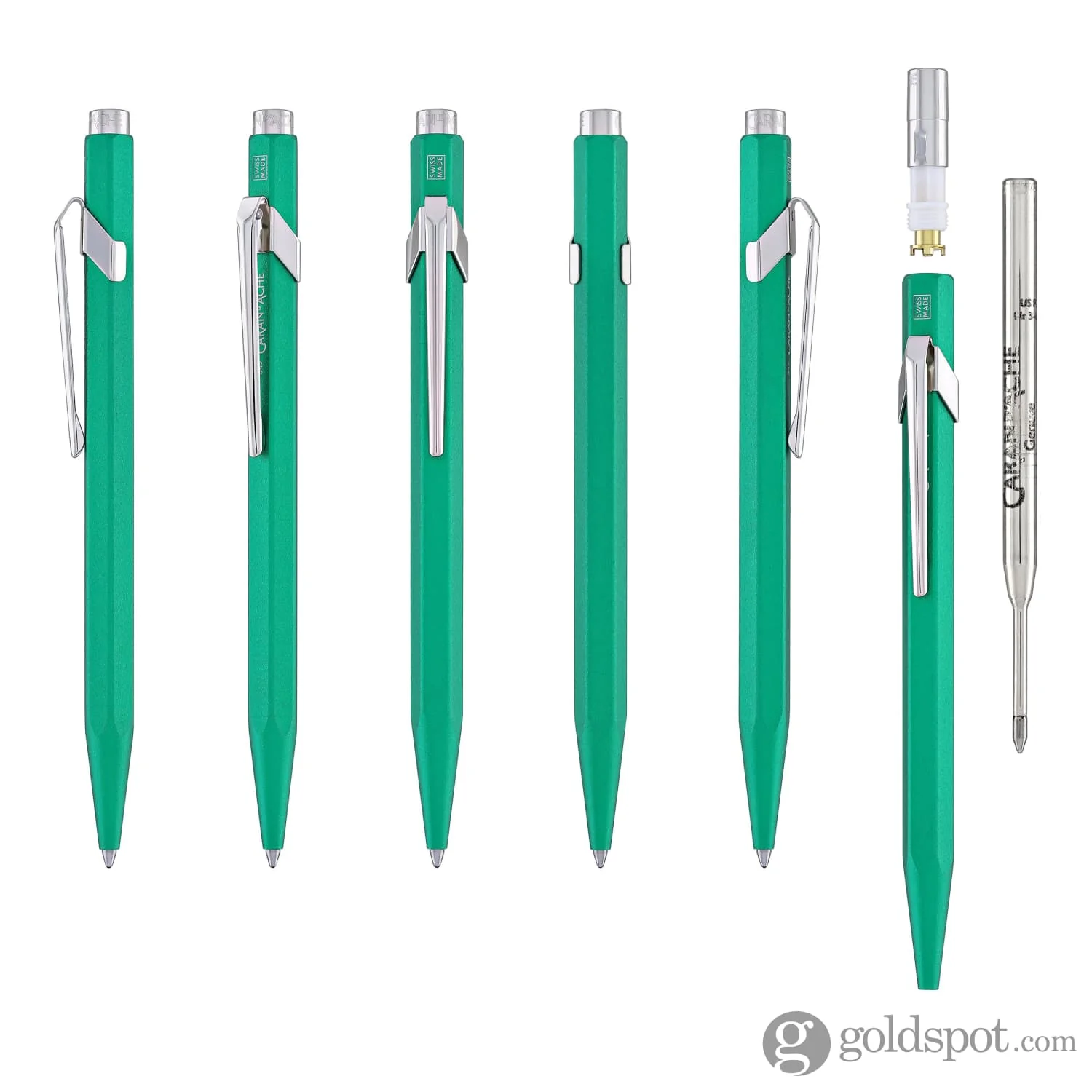 Caran d'Ache 849 COLORMAT-X Ballpoint Pen in Green - Image 6