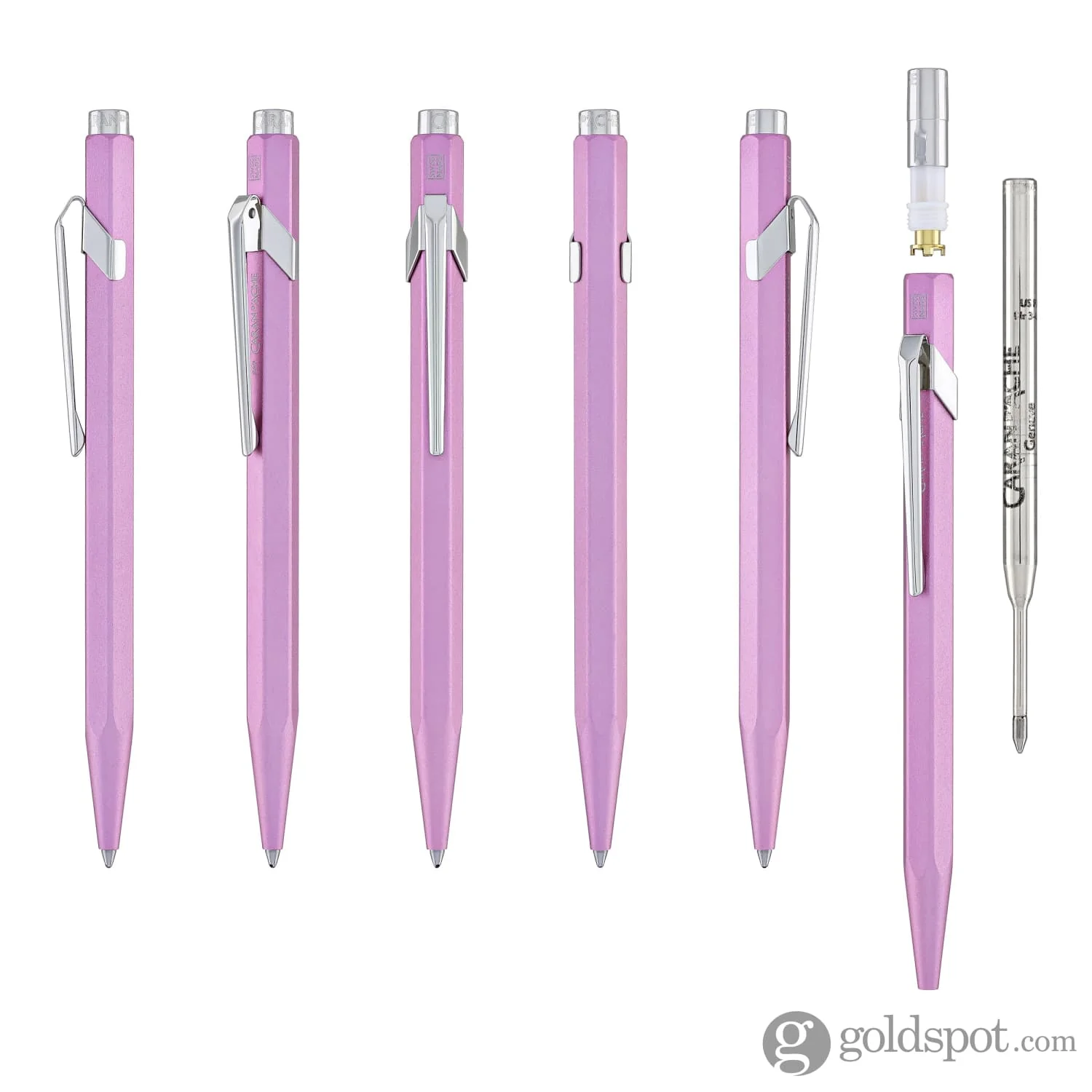 Caran d'Ache 849 COLORMAT-X Ballpoint Pen in Pink - Image 6