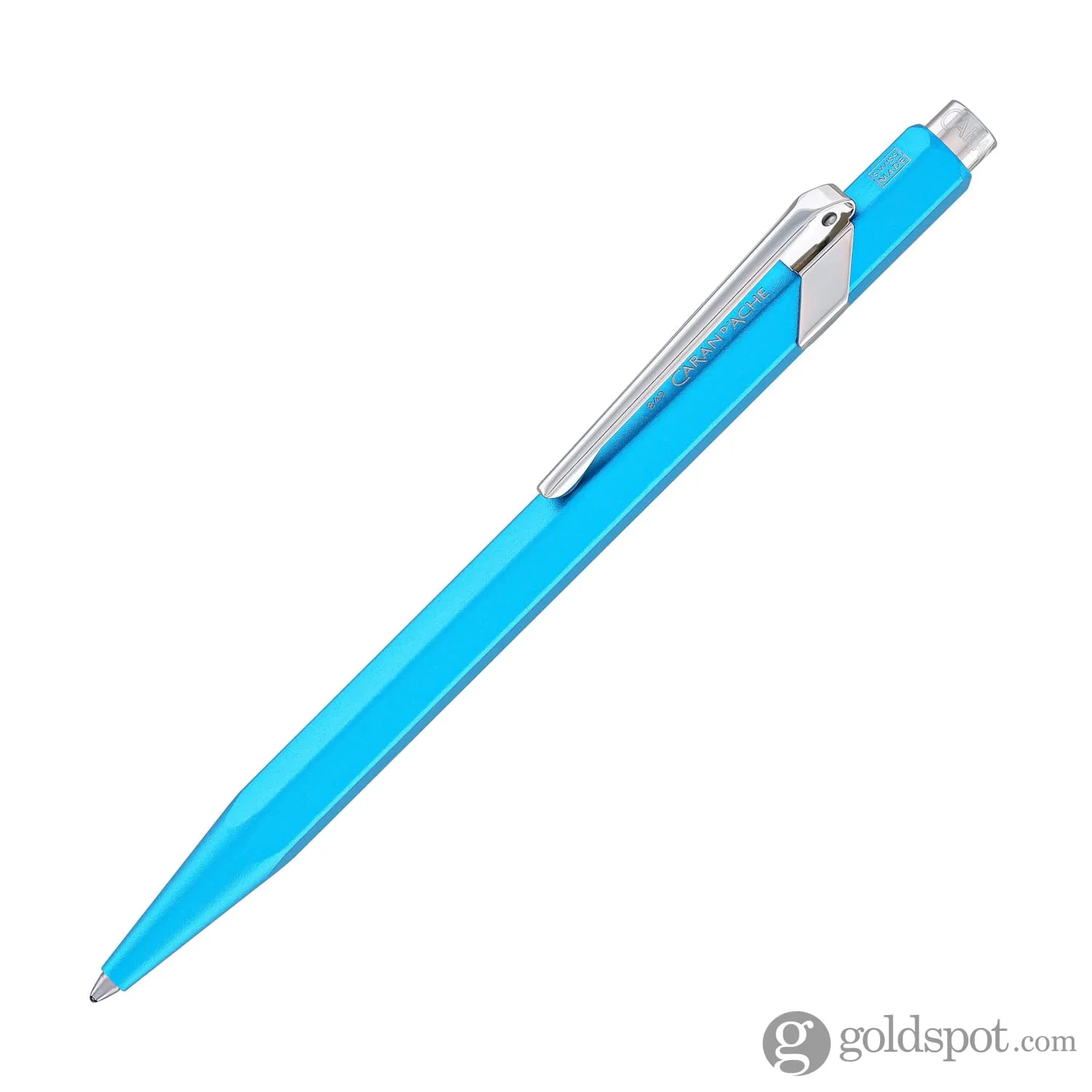 Caran d'Ache 849 COLORMAT-X Ballpoint Pen in Turquoise - Image 2