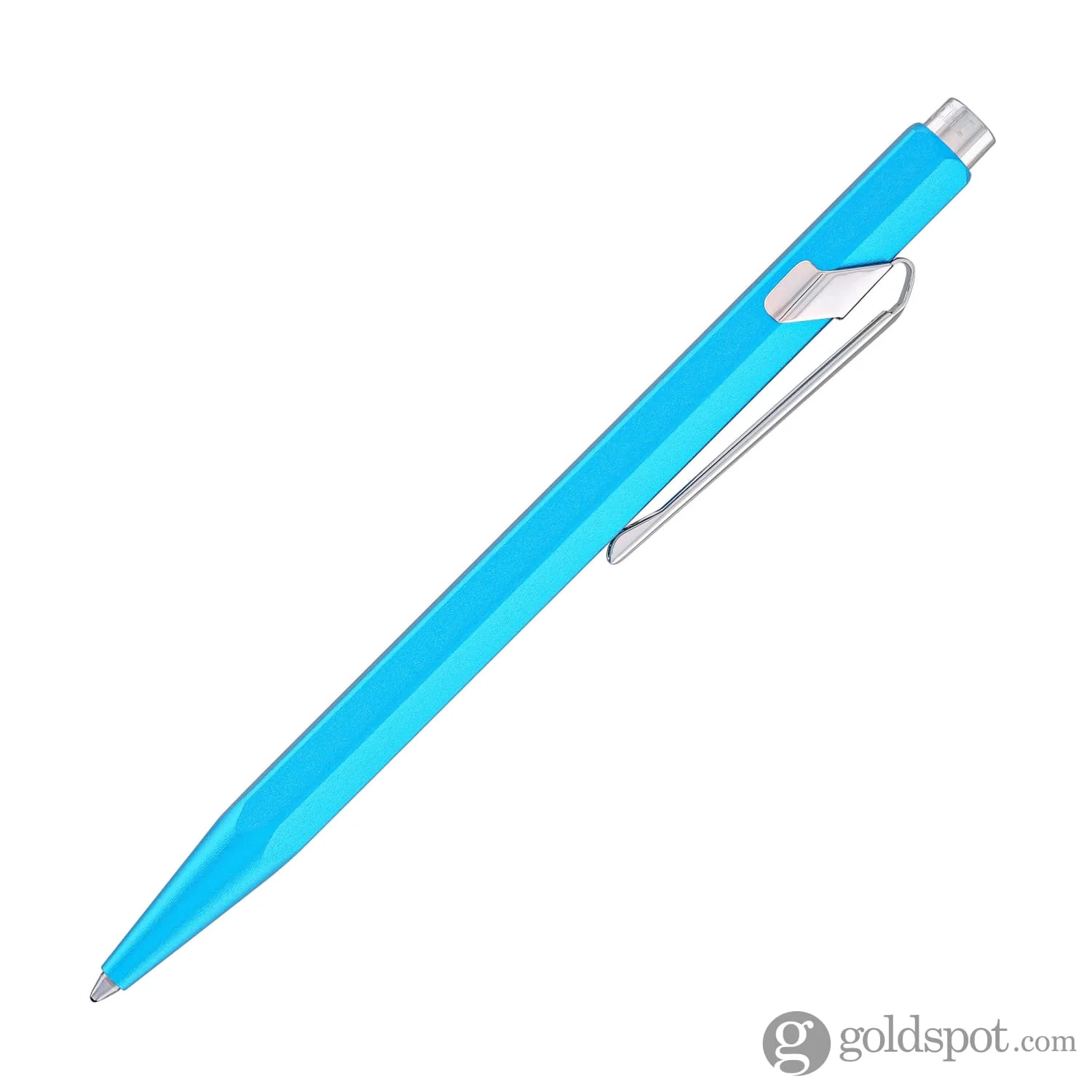 Caran d'Ache 849 COLORMAT-X Ballpoint Pen in Turquoise - Image 4