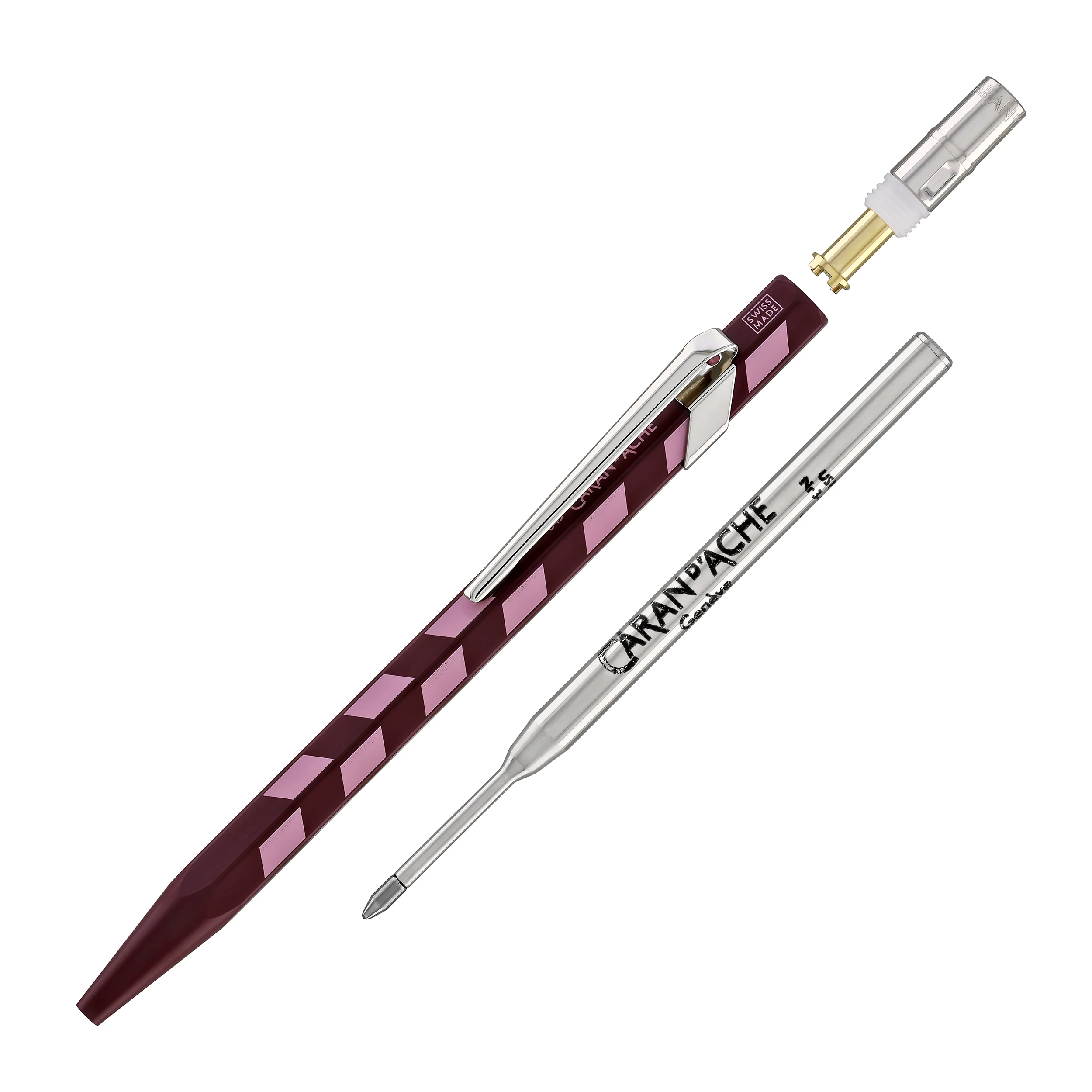 Caran d'Ache 849 Mosaic Ballpoint Pen in Garnet Red - Image 6