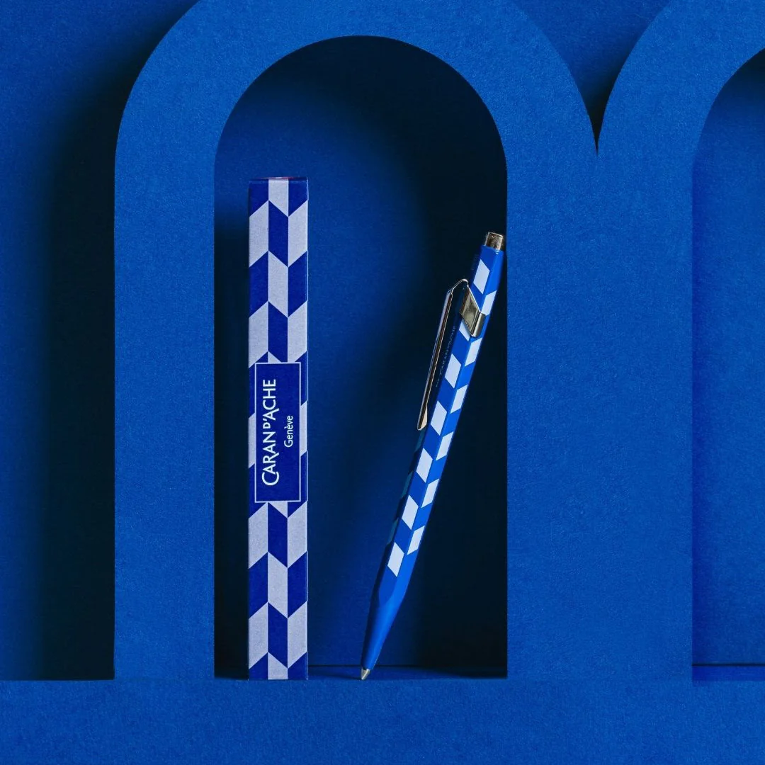 Caran d'Ache 849 Mosaic Ballpoint Pen in Royal Blue - Image 9