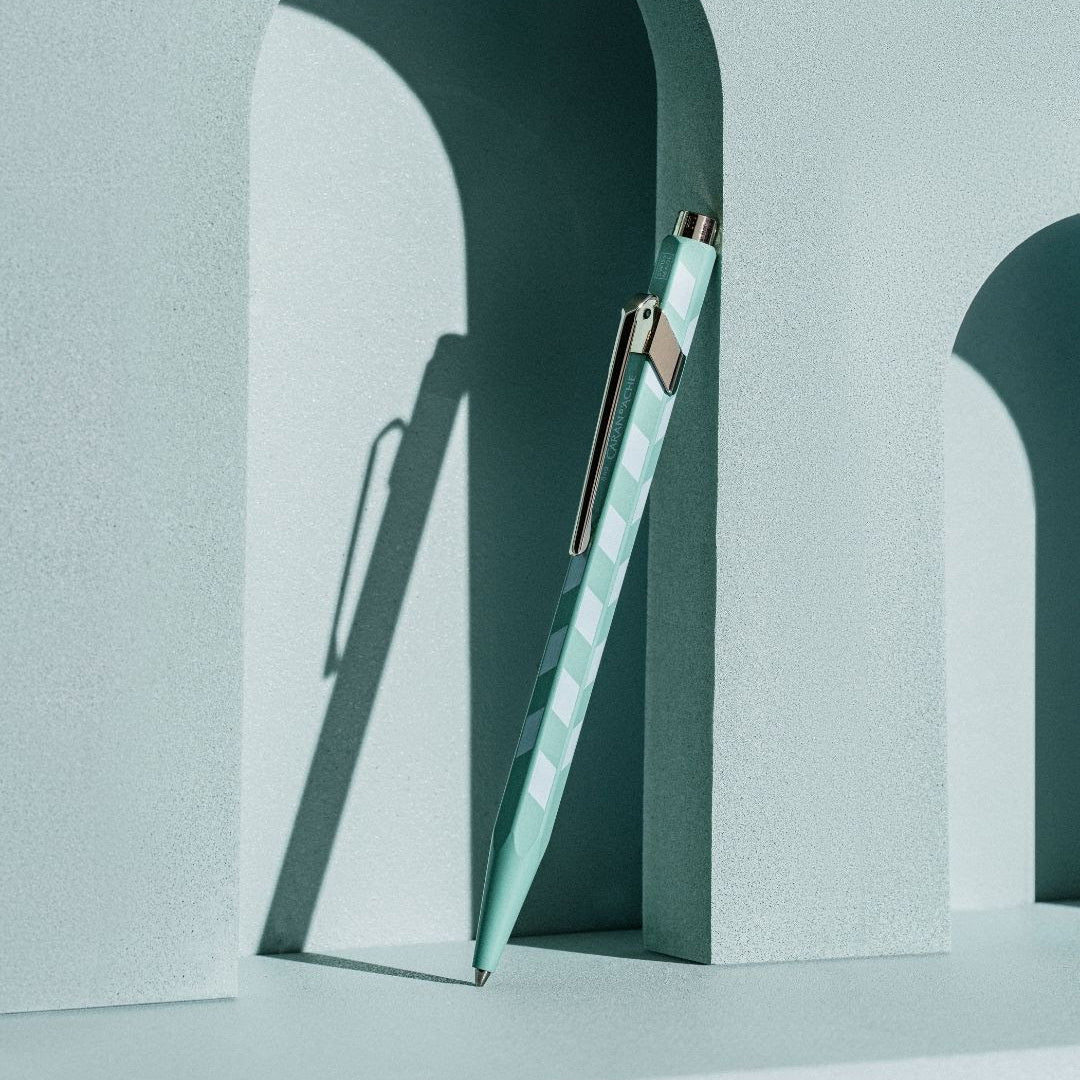 Caran d'Ache 849 Mosaic Ballpoint Pen in Water Green - Image 8