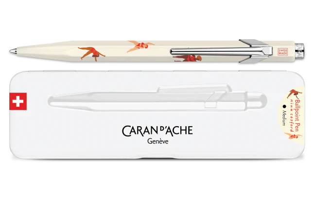 Caran d'Ache 849 Nina Cosford Ballpoint Pen in Light Cream - Image 2