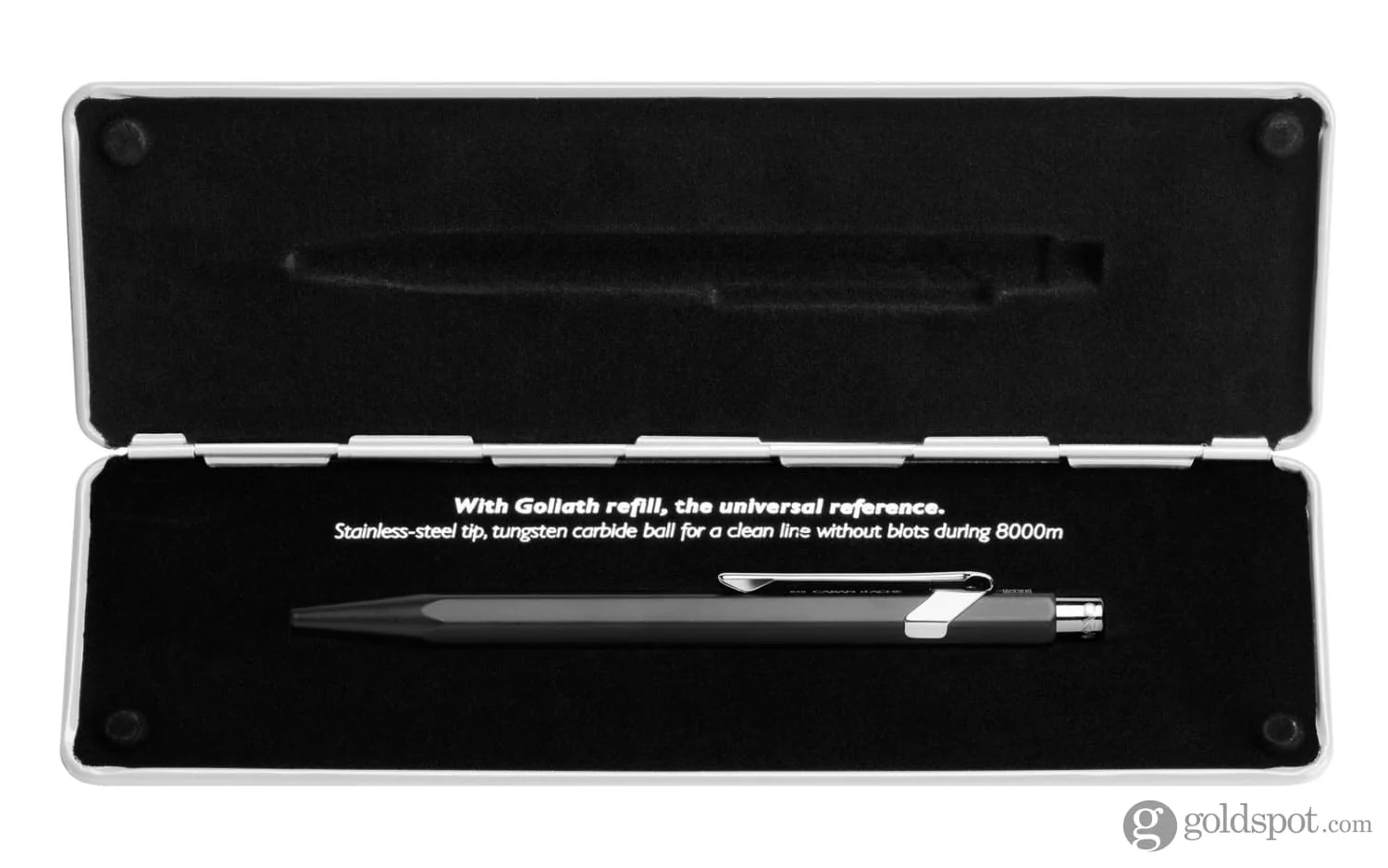Caran d'Ache 849 Popline Ballpoint Pen in Black with Holder - Image 4
