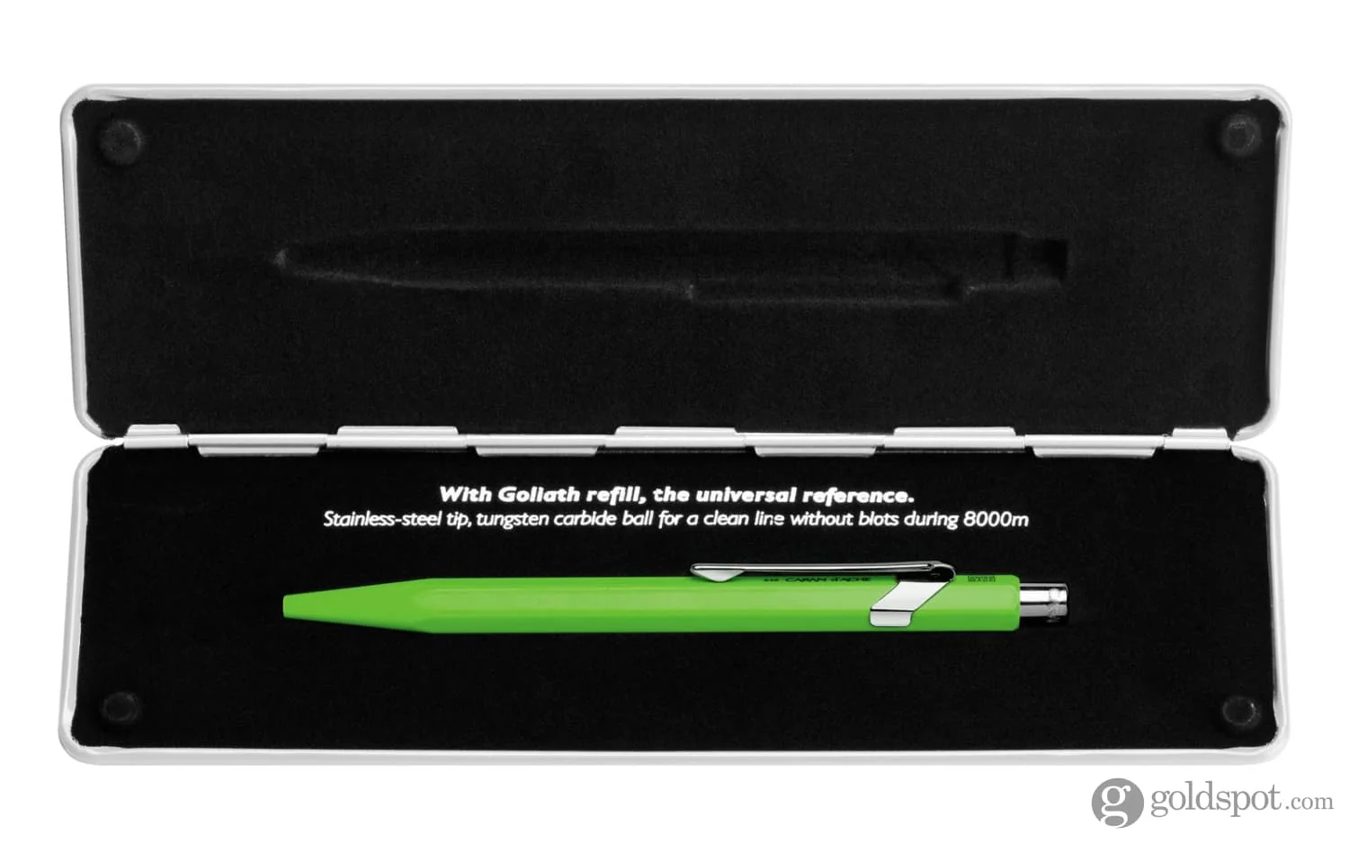 Caran d'Ache 849 Popline Ballpoint Pen in Fluorescent Green - Image 3