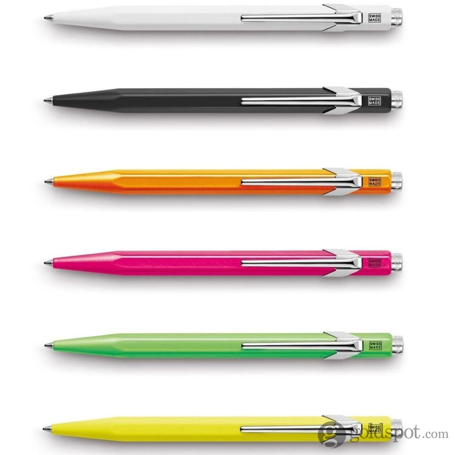 Caran d'Ache 849 Popline Ballpoint Pen in Fluorescent Orange - Image 5