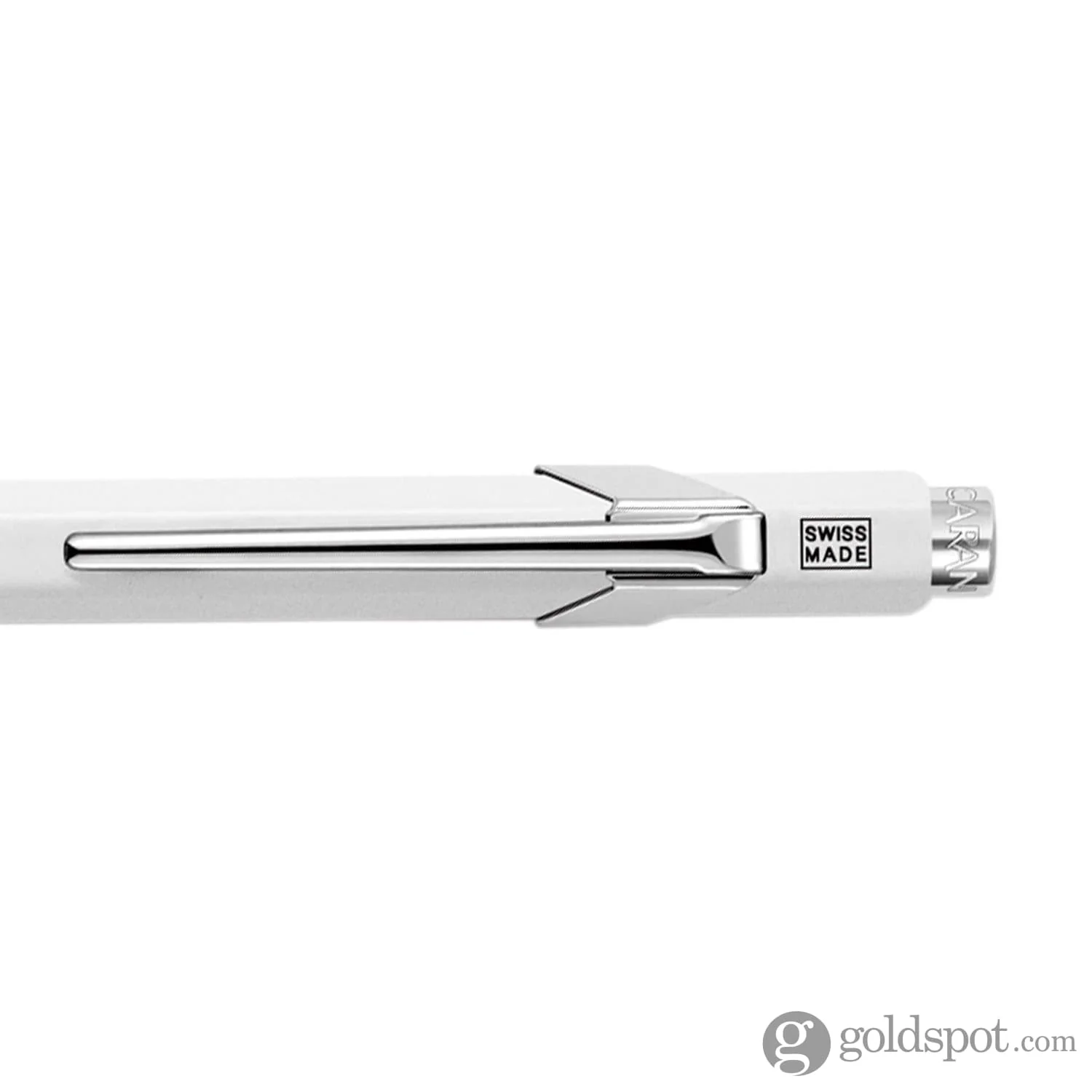 Caran d'Ache 849 Popline Ballpoint Pen in White with Holder - Image 2