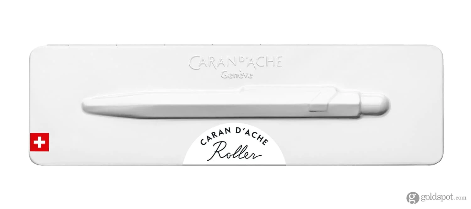 Caran d'Ache 849 Rollerball Pen in White with Slimpack - Image 3