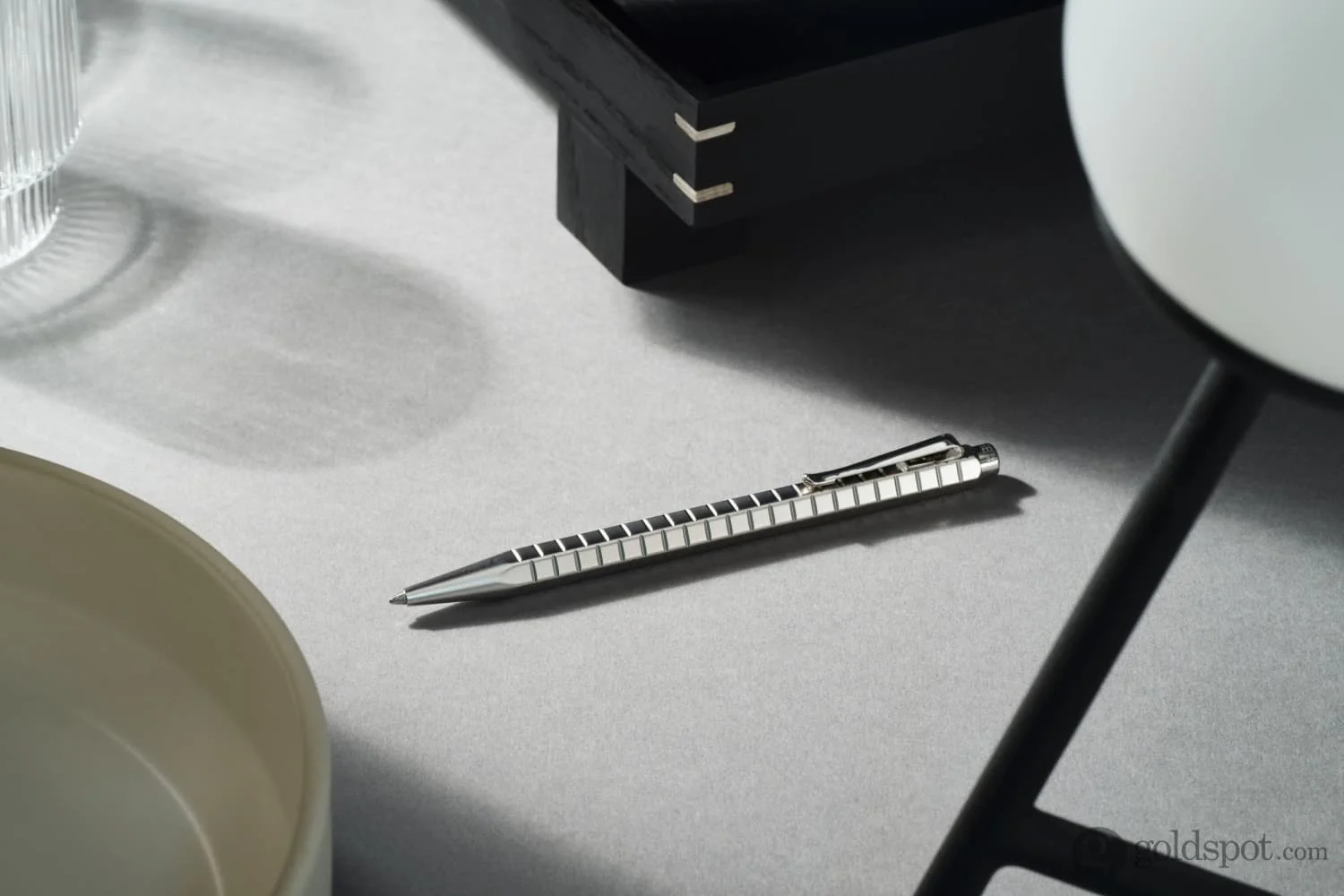 Caran d'Ache Ecridor Avenue Ballpoint Pen in Milled Guillochage and Palladium - Image 3