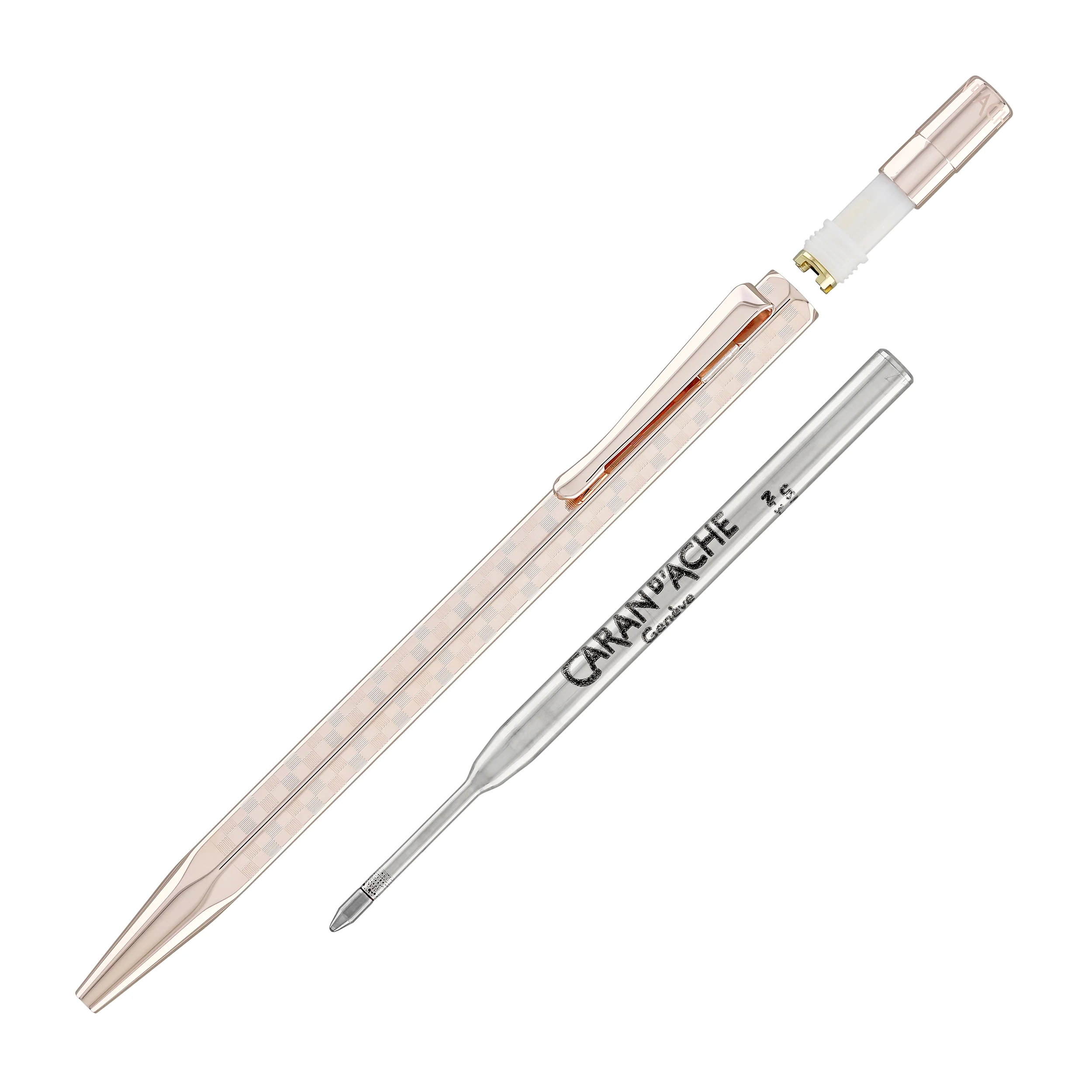 Caran d'Ache Ecridor Ballpoint Pen in Damier with Leather Case - Special Edition Gift Box - Image 4