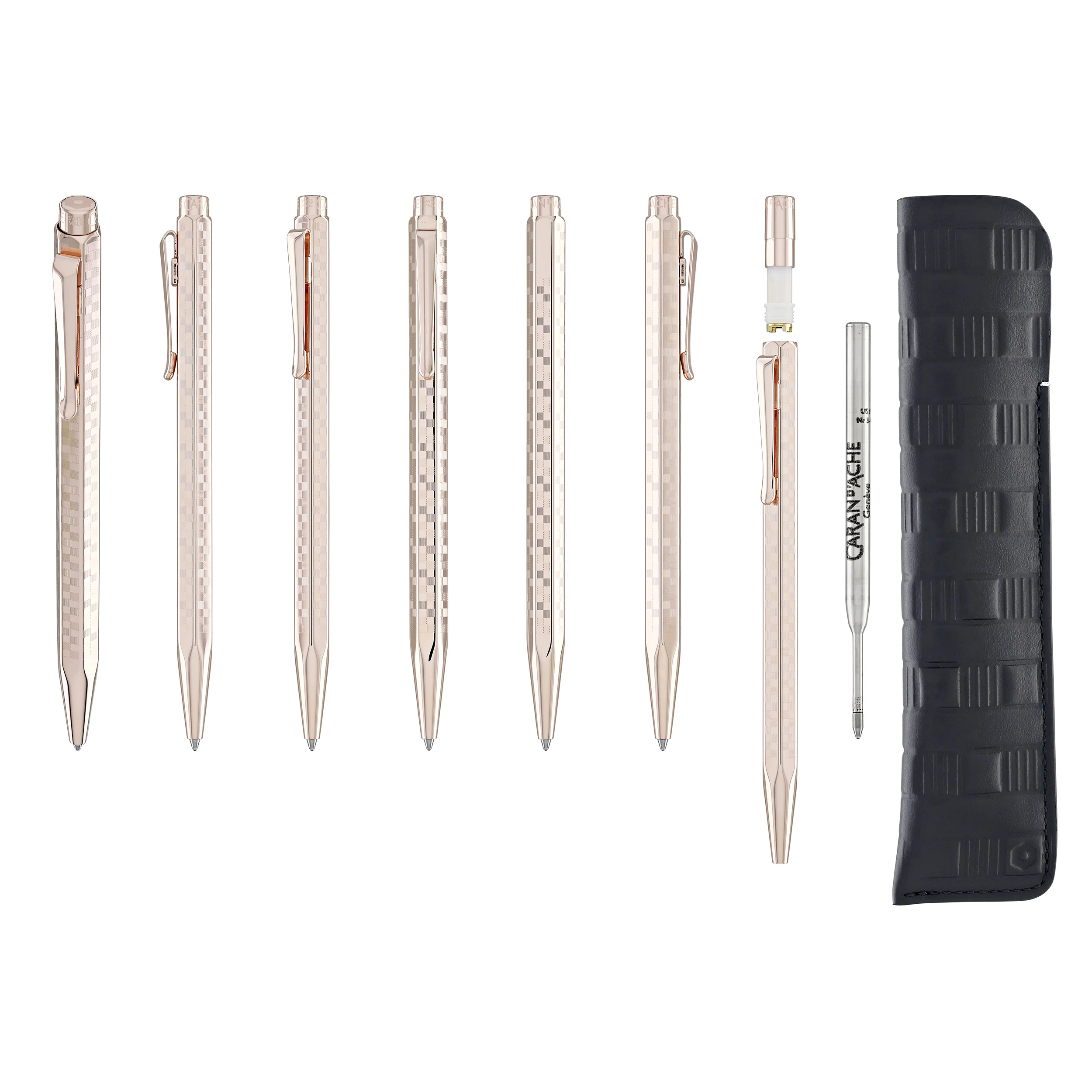 Caran d'Ache Ecridor Ballpoint Pen in Damier with Leather Case - Special Edition Gift Box - Image 6