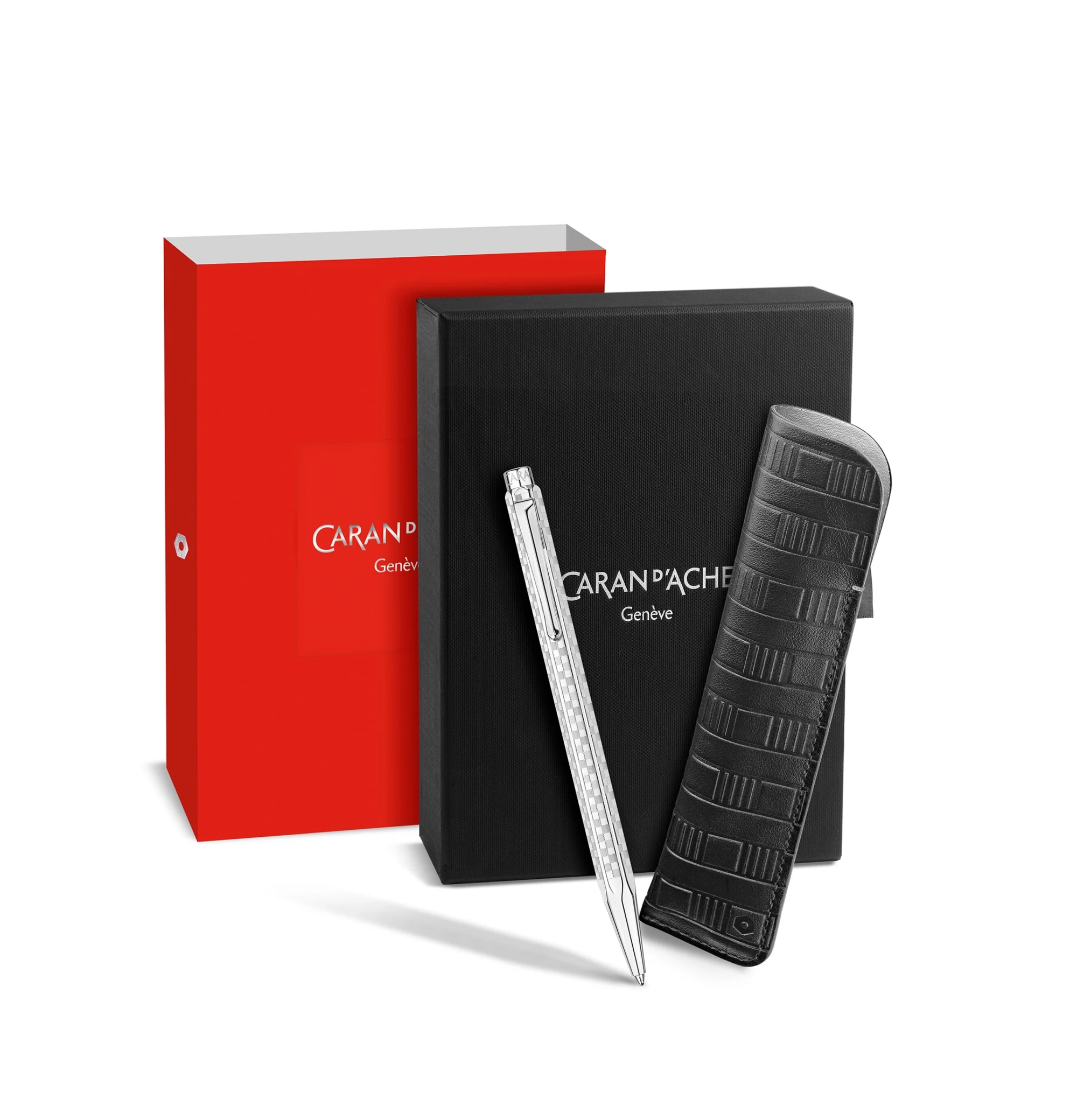 Caran d'Ache Ecridor Ballpoint Pen in Damier with Leather Case - Special Edition Gift Box - Image 7