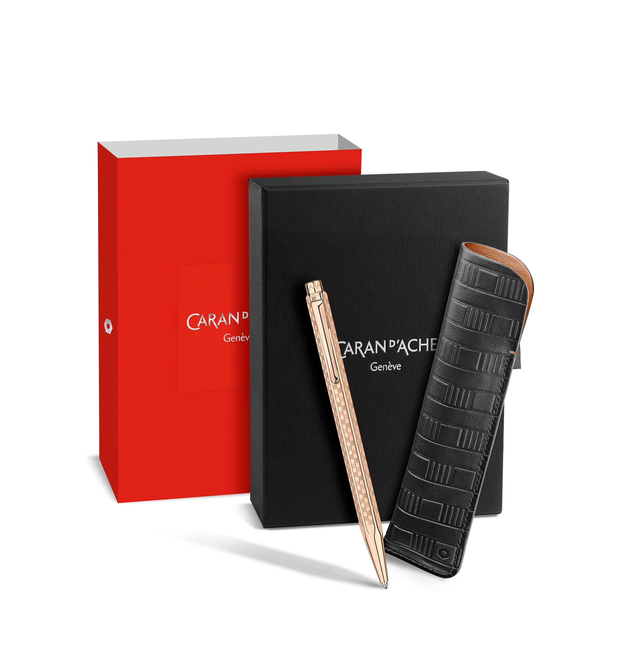 Caran d'Ache Ecridor Ballpoint Pen in Damier with Leather Case - Special Edition Gift Box - Image 8