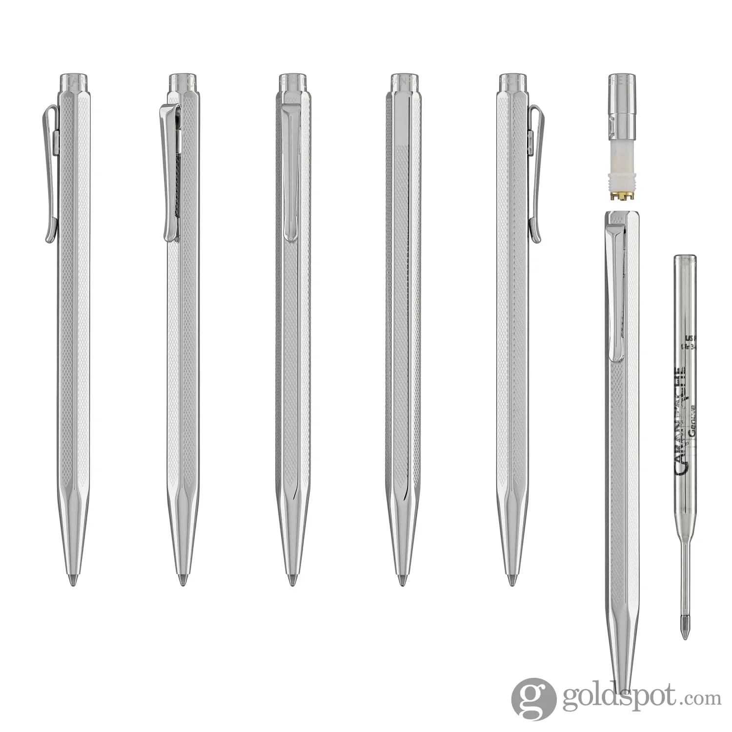 Caran d'Ache Ecridor Ballpoint Pen in Retro Silver Plated and Palladium Coated - Image 6
