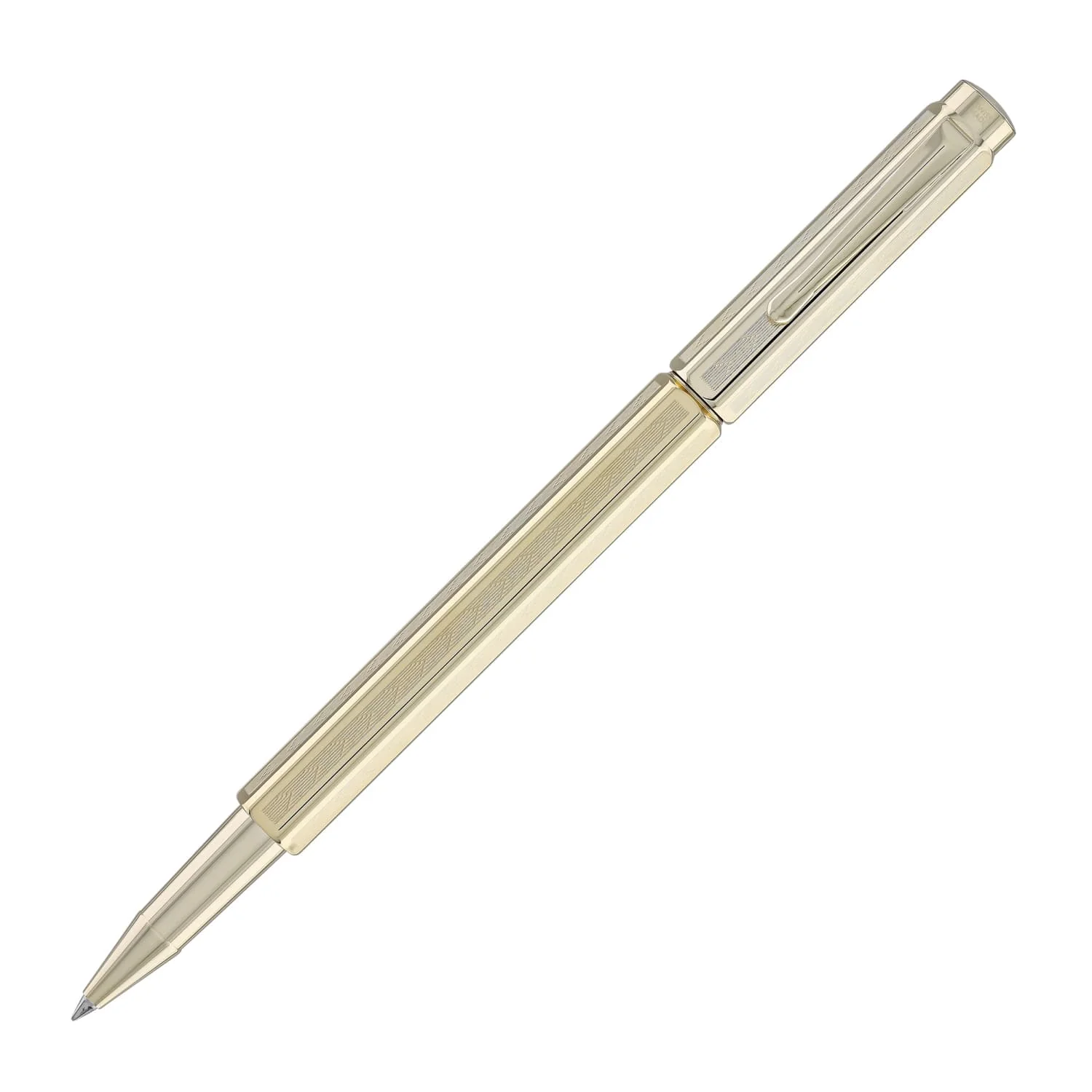 Caran d'Ache Ecridor Rollerball Pen in Gold Plated ChevronÂ