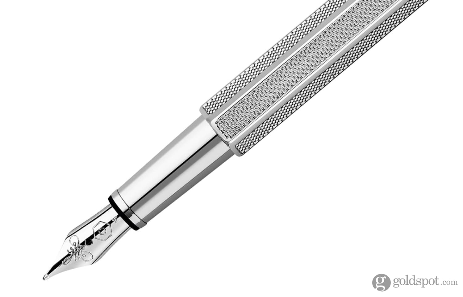 Caran d'Ache Ecridor Fountain Pen in Maille Milanaise Silver Plated - Image 3
