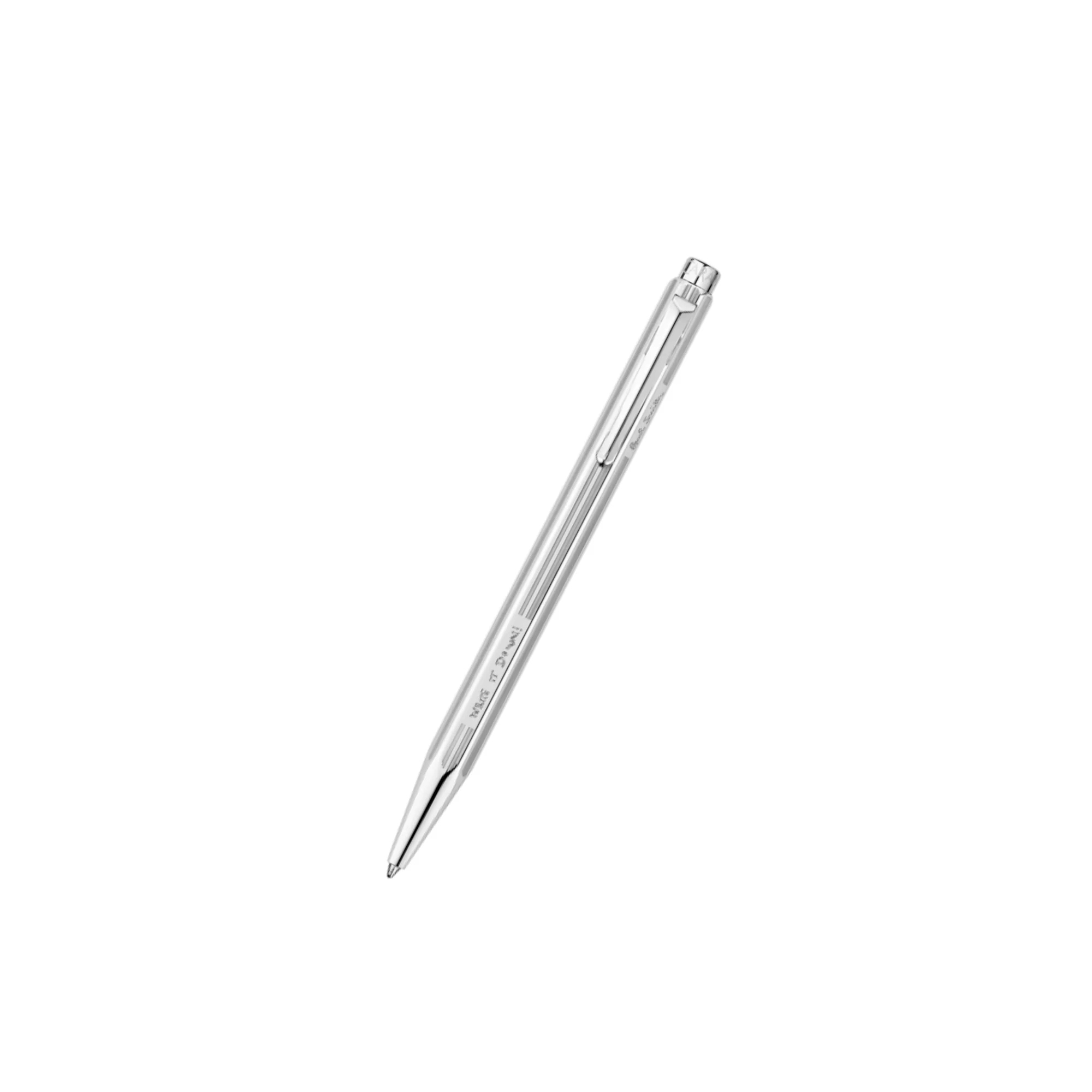 Caran d'Ache Ecridor Paul Smith 5 Ballpoint Pen Gift Set in Silver with Leather Case - Image 2
