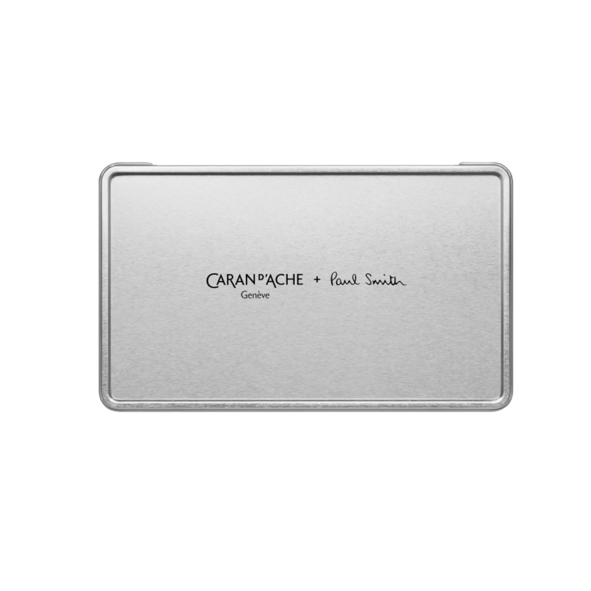 Caran d'Ache Ecridor Paul Smith 5 Ballpoint Pen Gift Set in Silver with Leather Case - Image 7