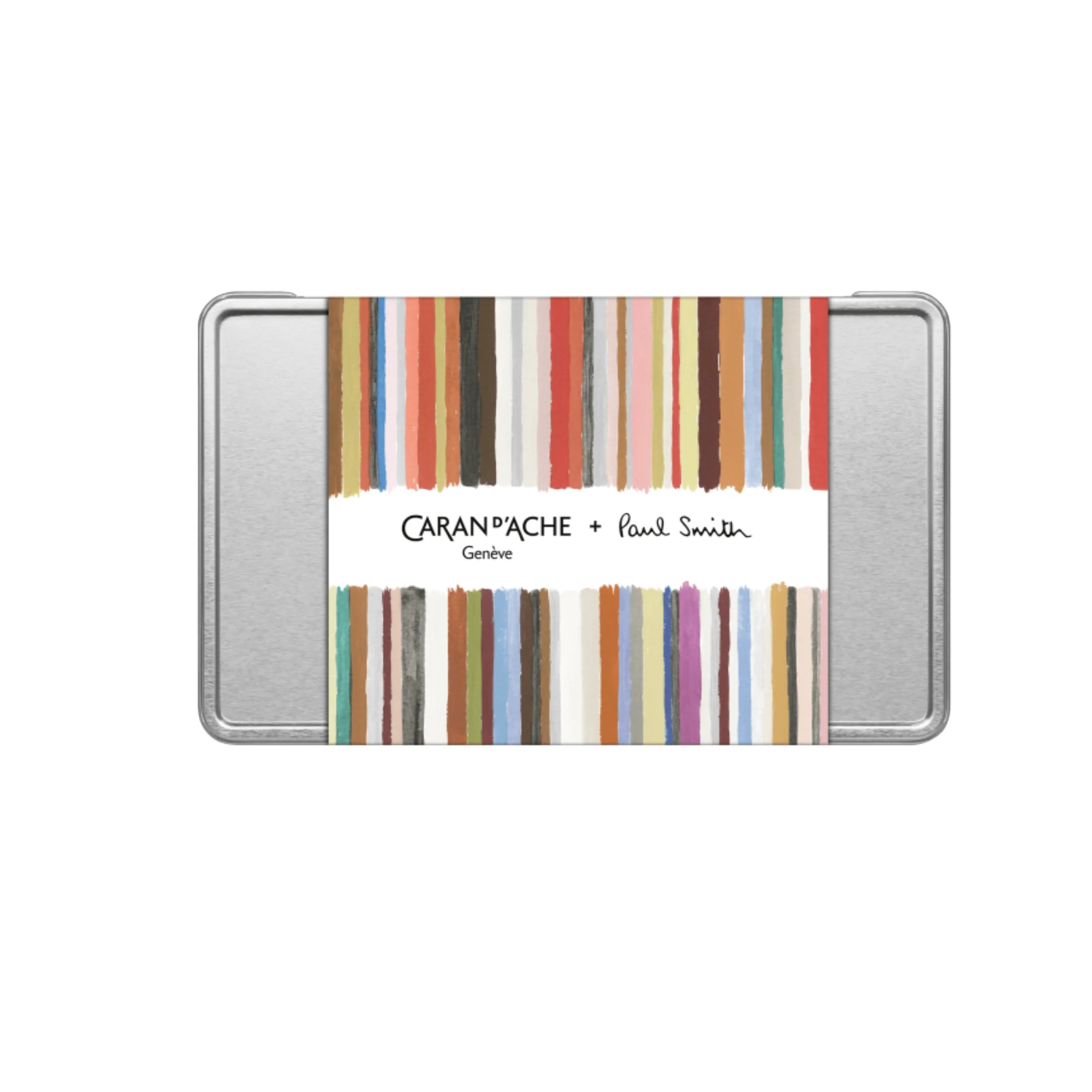 Caran d'Ache Ecridor Paul Smith 5 Ballpoint Pen Gift Set in Silver with Leather Case - Image 8