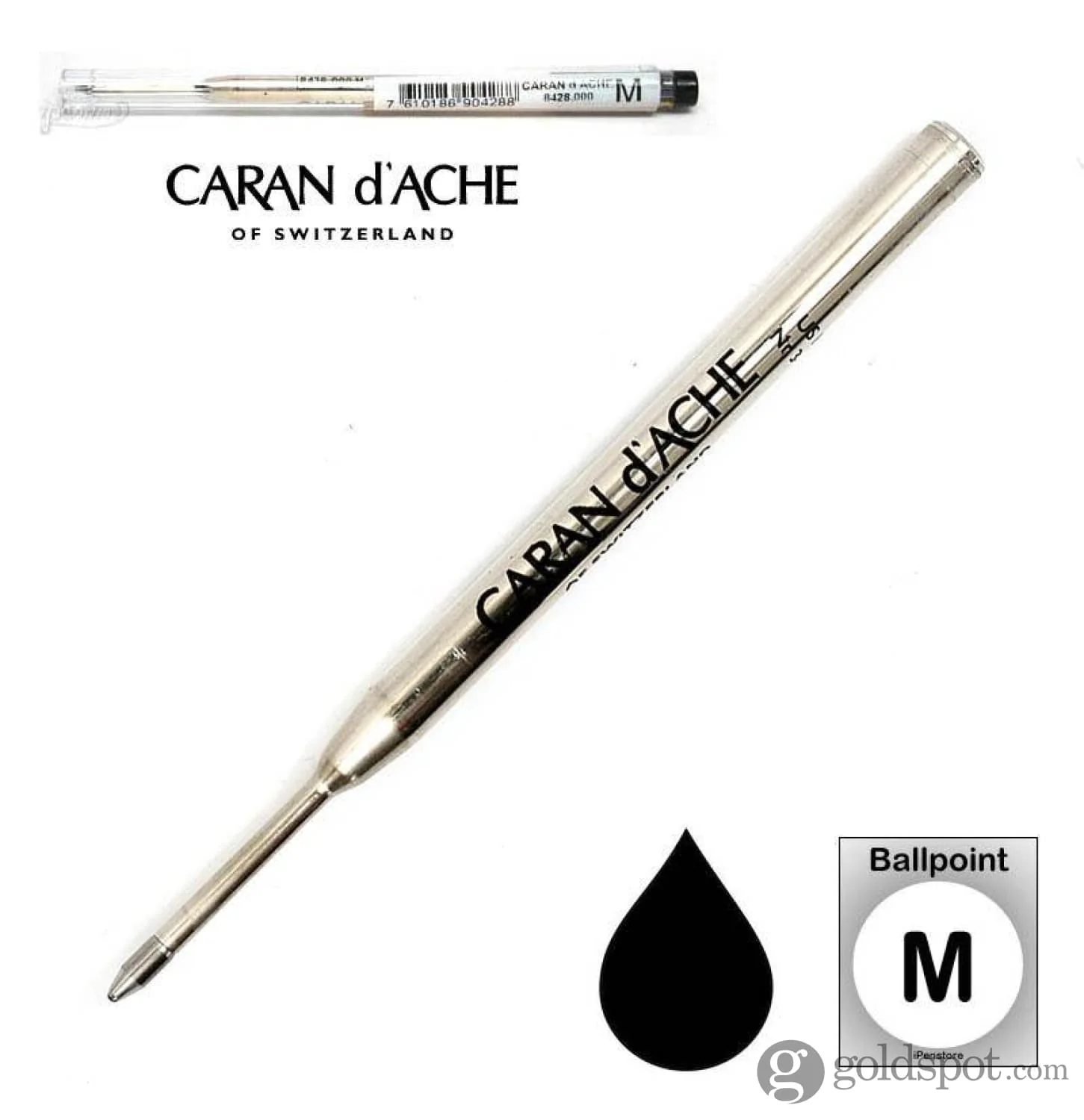 Caran d'Ache Goliath Ballpoint Pen Refill in Black - Image 3
