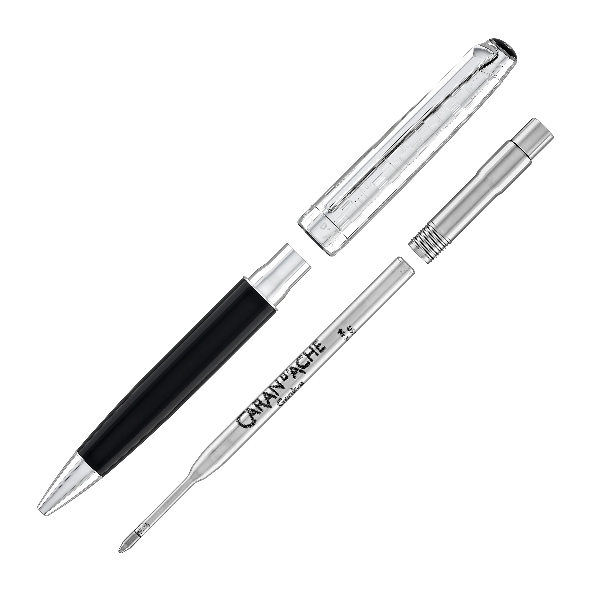Caran d'Ache Leman Ballpoint Pen in Damier Gift Set with Leather Case - Special Edition - Image 6