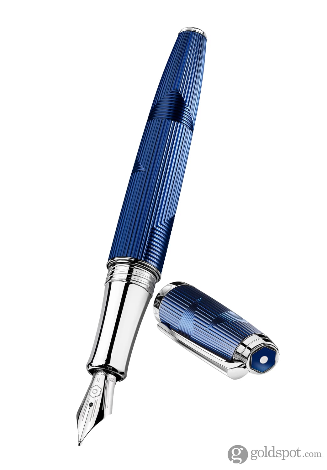 Caran d'Ache Léman Fountain Pen in Bleu Marin - 18K Gold - Image 4