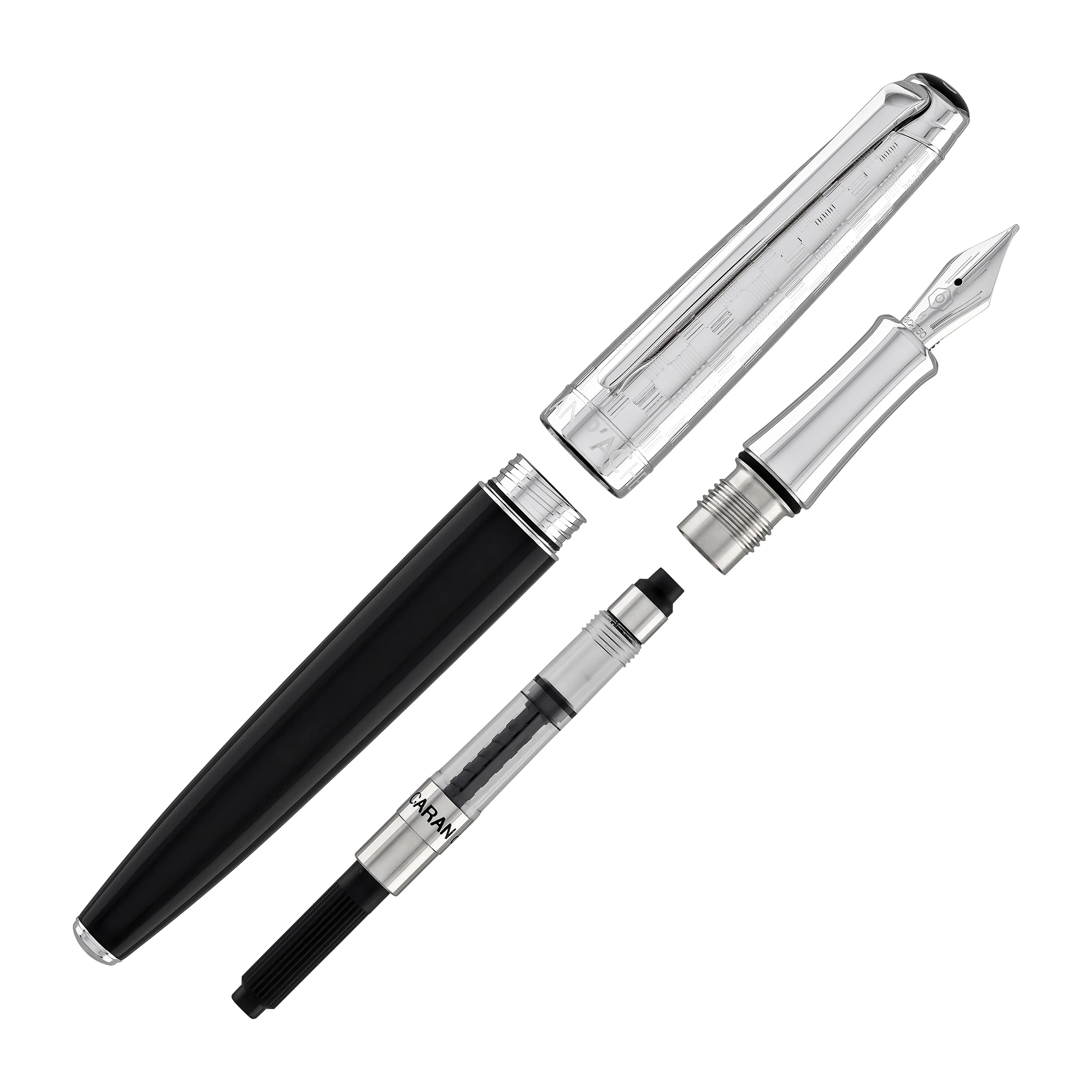 Caran d'Ache Leman Fountain Pen in Damier Gift Set with Leather Case - Special Edition - Image 8