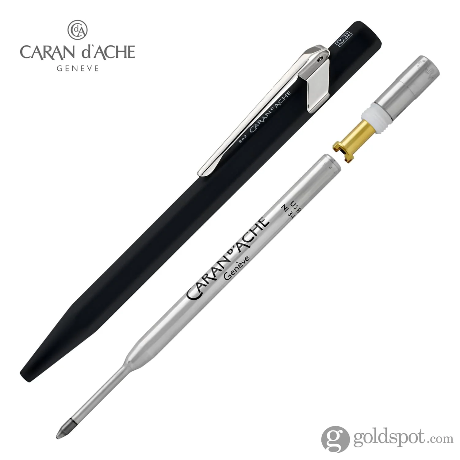 Caran d'Ache 849 Metal Ballpoint Pen in Black - Image 6