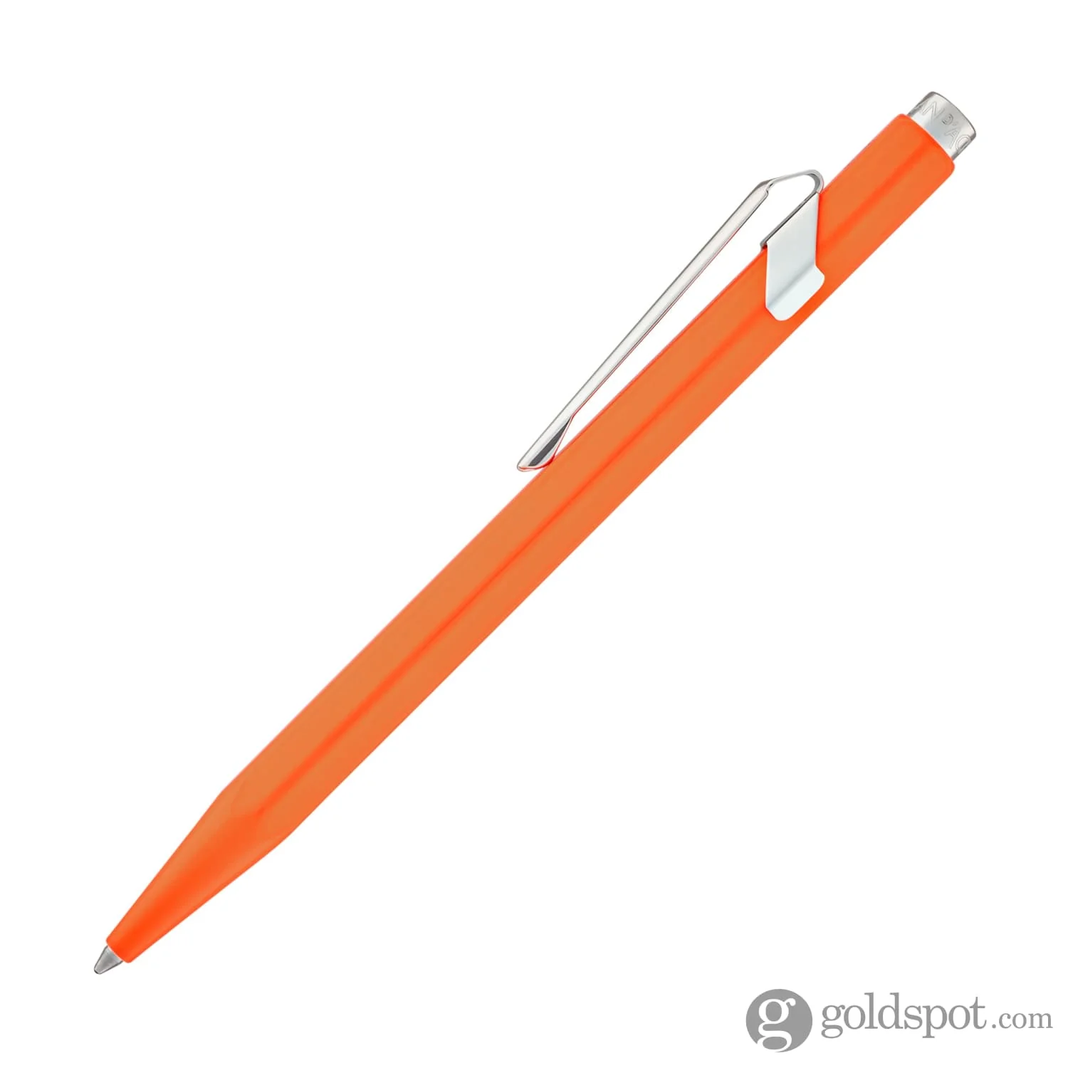 Caran d'Ache 849 Metal Ballpoint Pen in Fluorescent Orange - Image 3