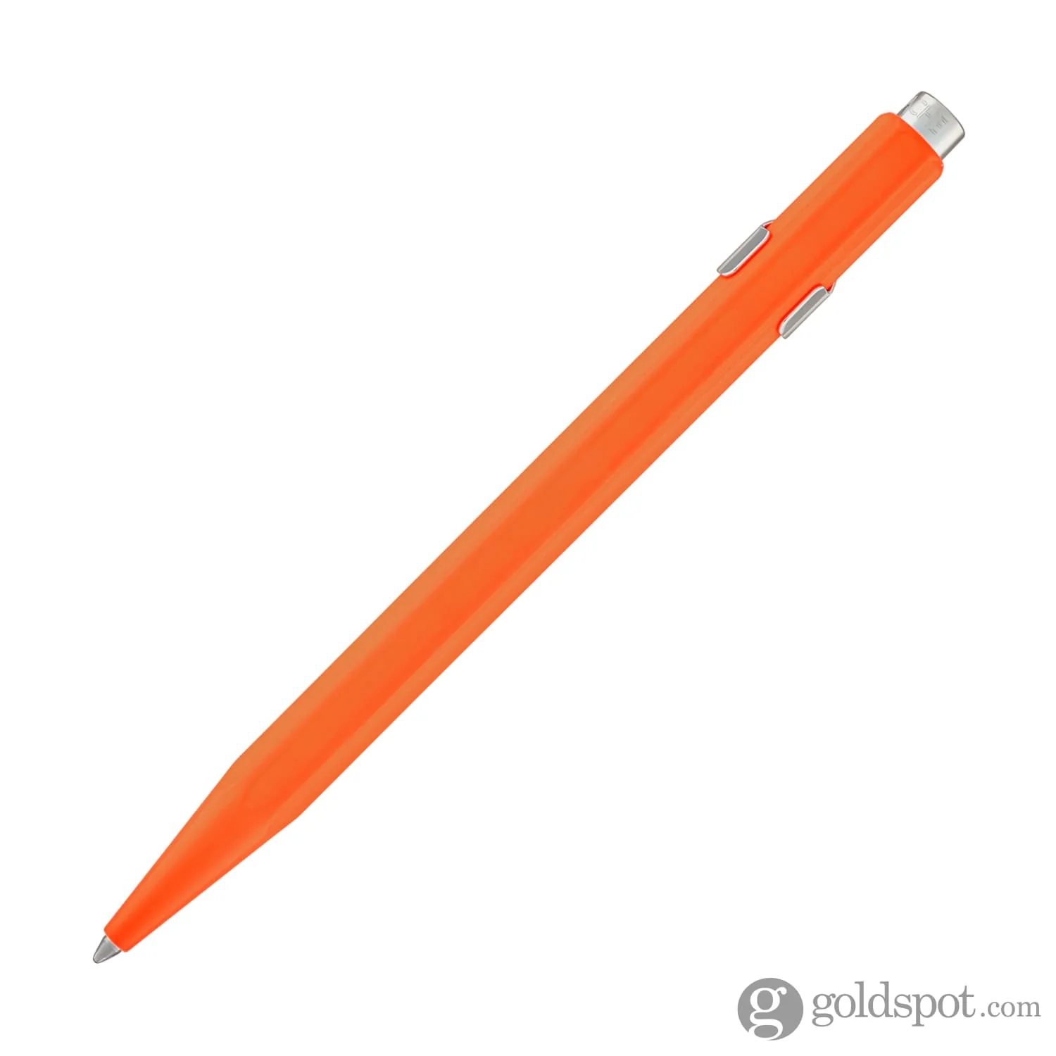 Caran d'Ache 849 Metal Ballpoint Pen in Fluorescent Orange - Image 4