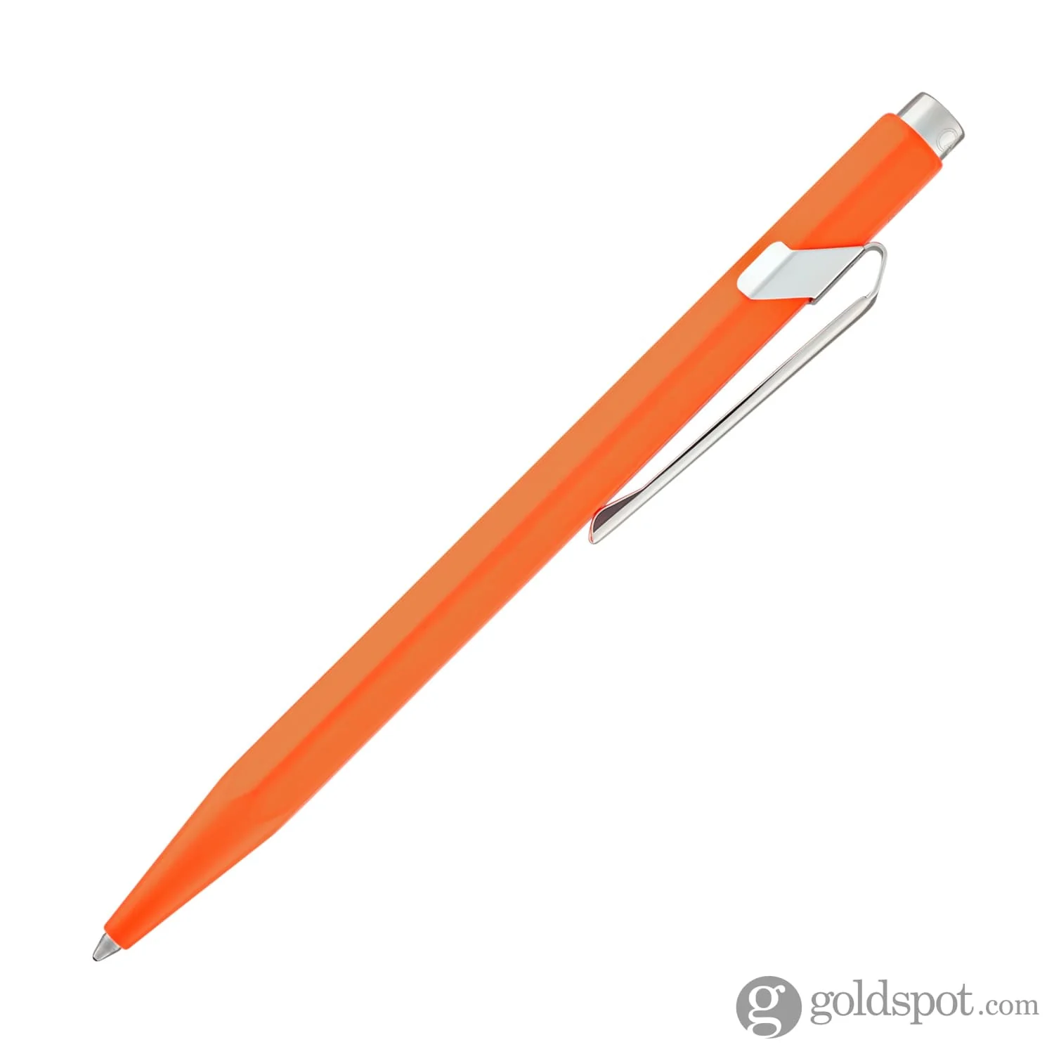 Caran d'Ache 849 Metal Ballpoint Pen in Fluorescent Orange - Image 5