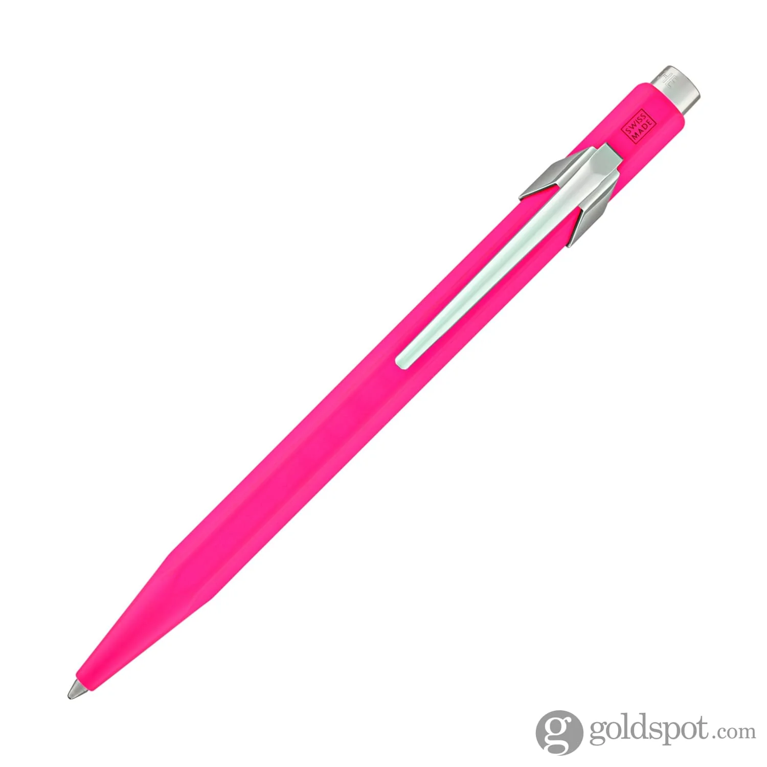 Caran d'Ache 849 Metal Ballpoint Pen in Fluorescent Pink - Image 2