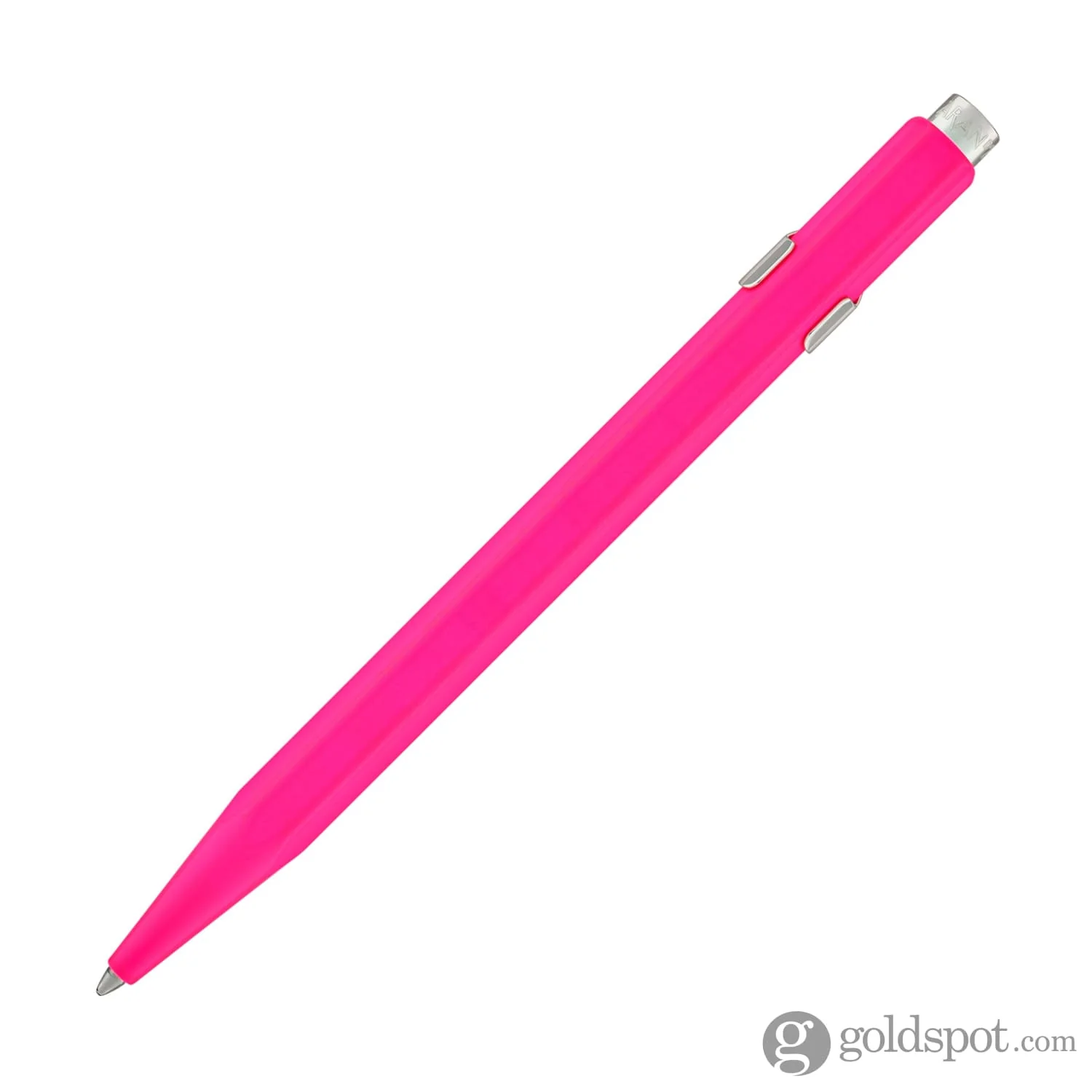 Caran d'Ache 849 Metal Ballpoint Pen in Fluorescent Pink - Image 4