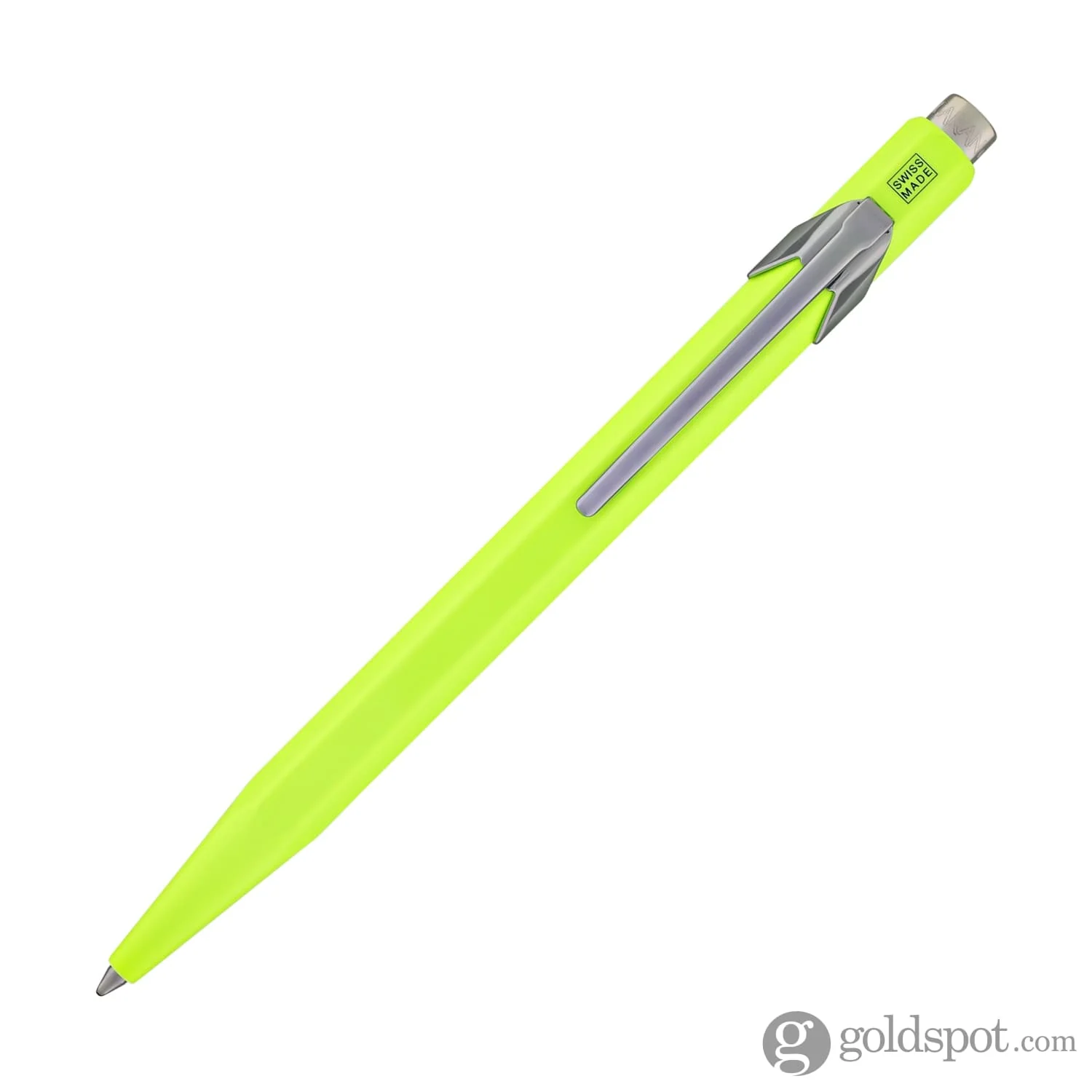 Caran d'Ache 849 Metal Ballpoint Pen in Fluorescent Yellow - Image 2