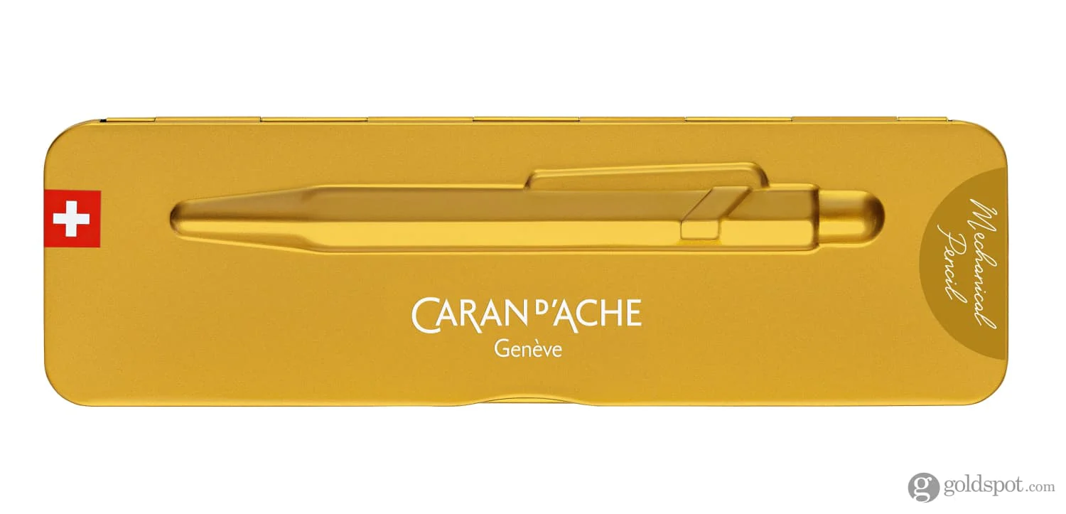 Caran d'Ache Metal Mechanical Pencil in Goldbar - Image 4