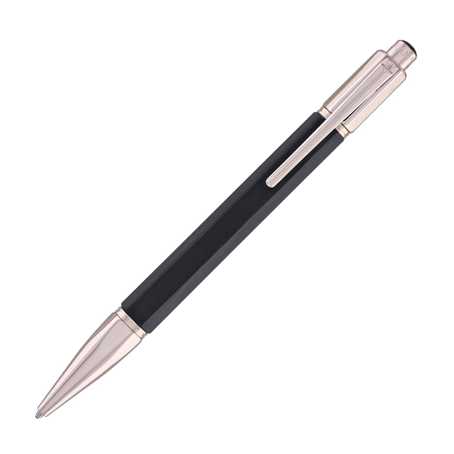 Caran d'Ache Varius Ebony Ballpoint Pen with Rose Gold Coated