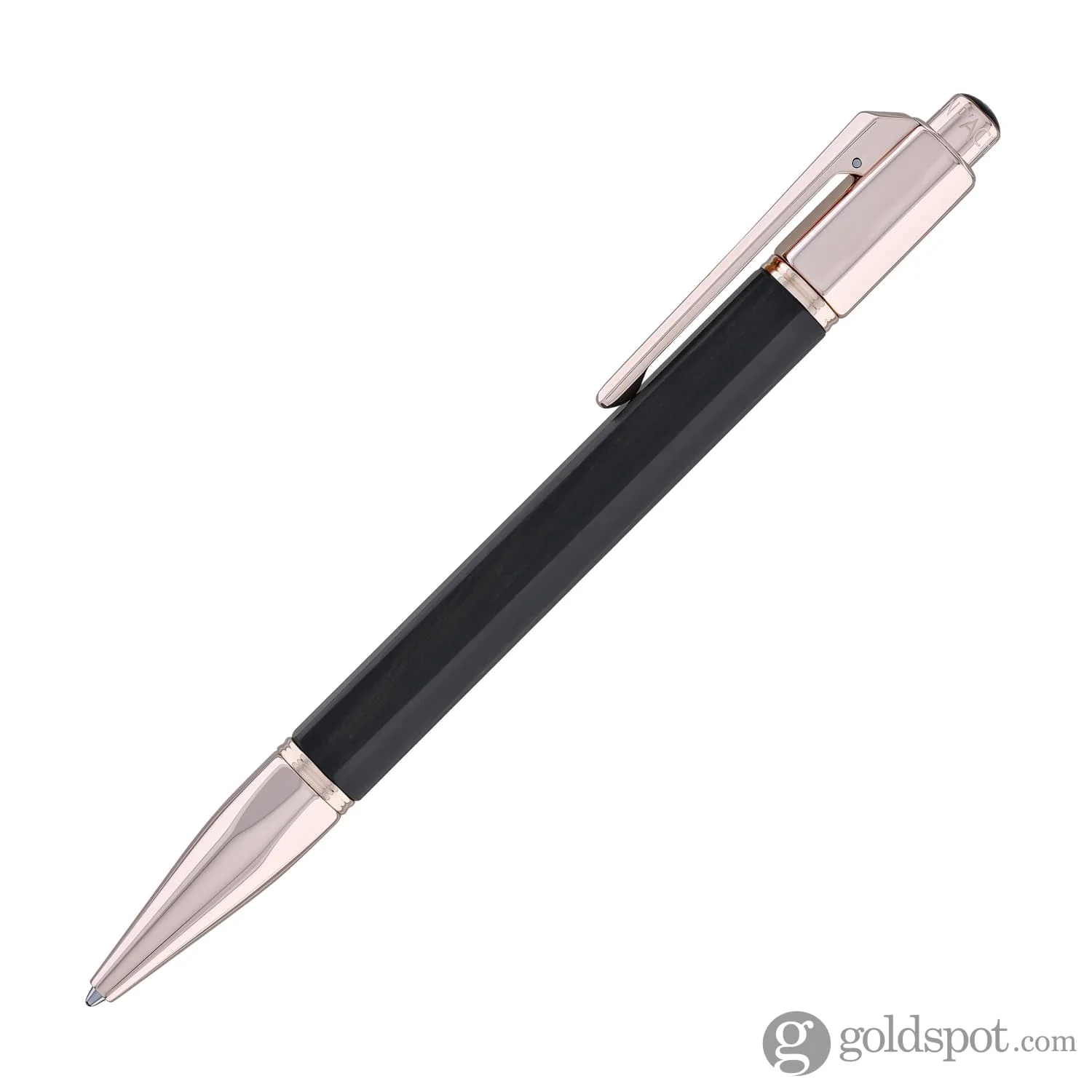 Caran d'Ache Varius Ebony Ballpoint Pen with Rose Gold Coated - Image 3