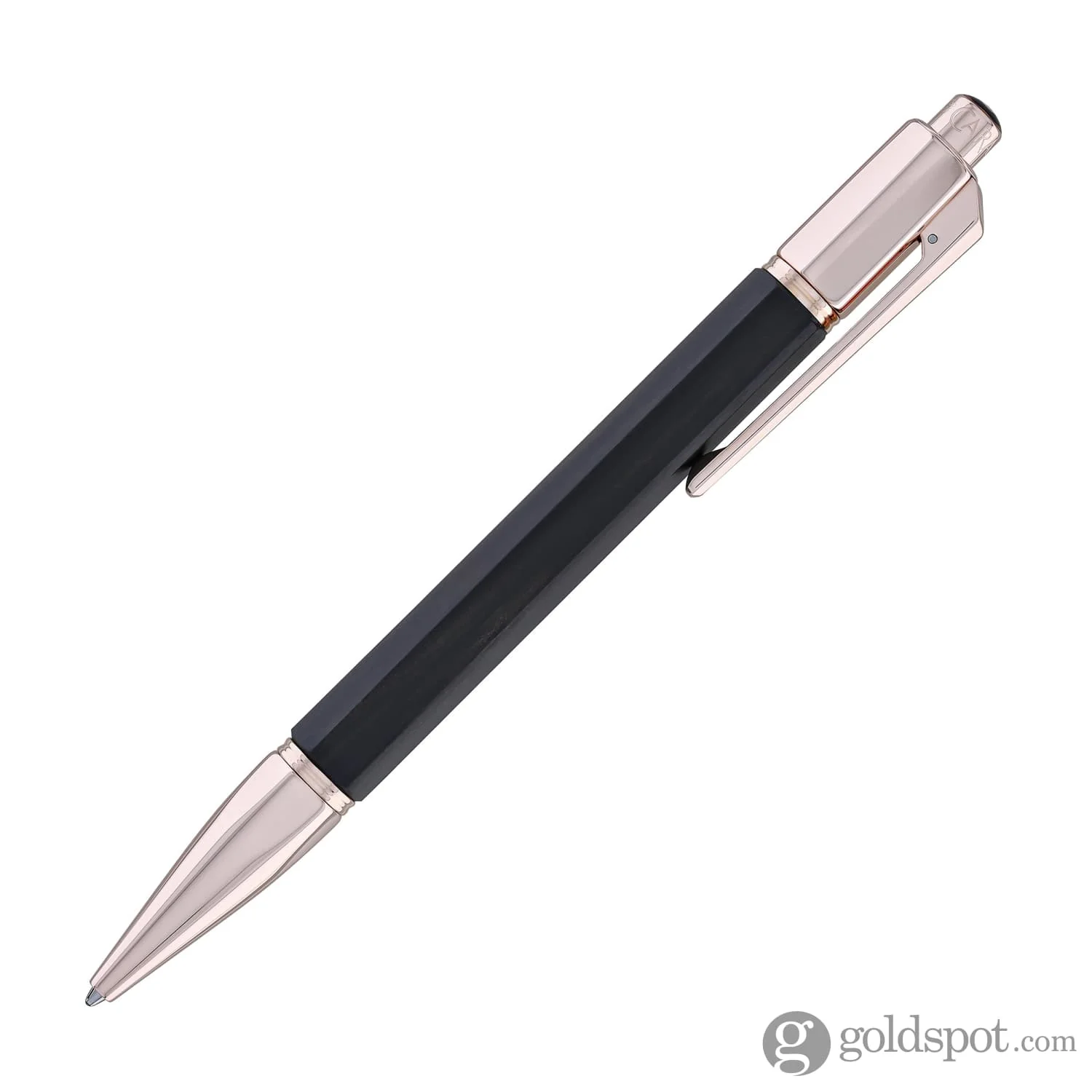 Caran d'Ache Varius Ebony Ballpoint Pen with Rose Gold Coated - Image 4