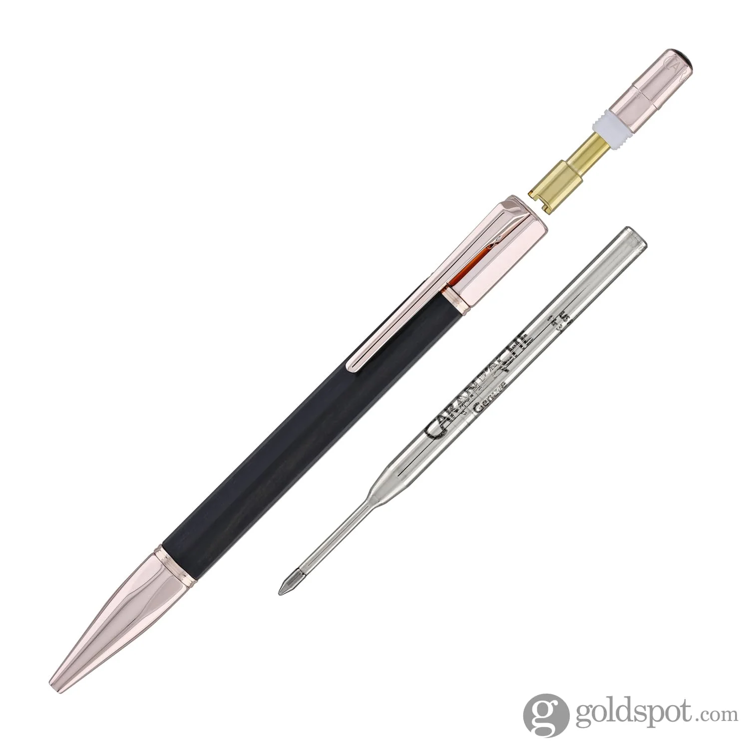 Caran d'Ache Varius Ebony Ballpoint Pen with Rose Gold Coated - Image 5