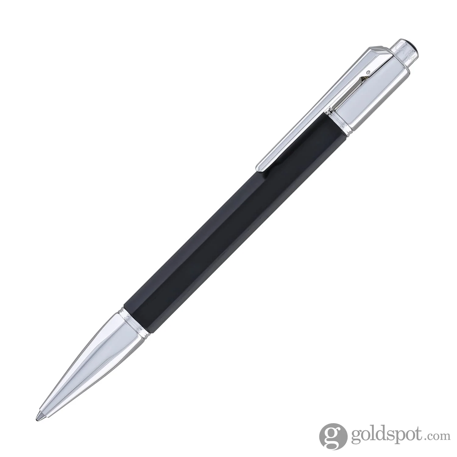 Caran d'Ache Varius Ebony Ballpoint Pen with Silver Plated and Rhodium Coated - Image 2