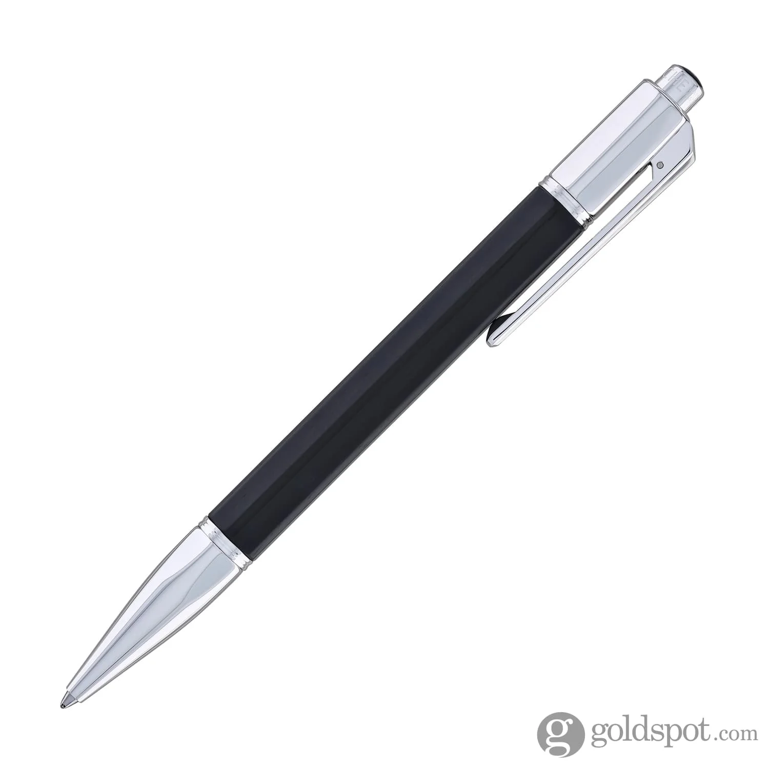 Caran d'Ache Varius Ebony Ballpoint Pen with Silver Plated and Rhodium Coated - Image 4
