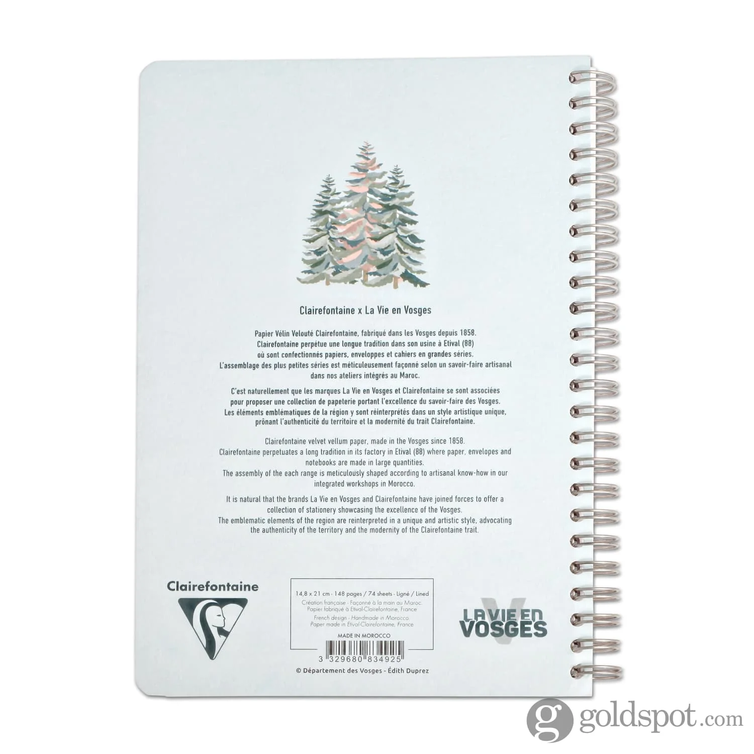 Clairefontaine La Vie en Vosges Wirebound Notebook A5 Lined in Assorted Designs - Image 2