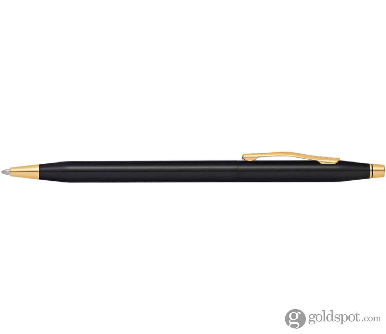 Classic Century Glossy Black PVD Gold Trim Ballpoint Pen - CLO - Image 2