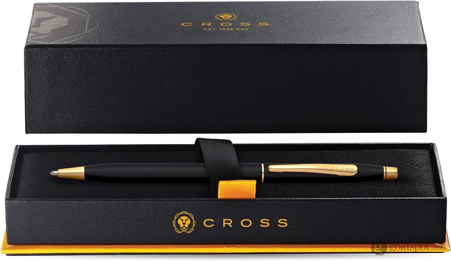 Classic Century Glossy Black PVD Gold Trim Ballpoint Pen - CLO - Image 3