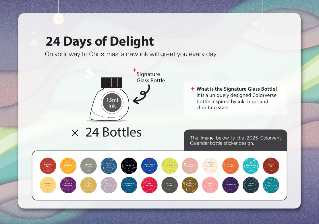 Colorverse Colorvent Calendar 2026 - 24 Ink Gift Set (Pre-Order) - Image 5