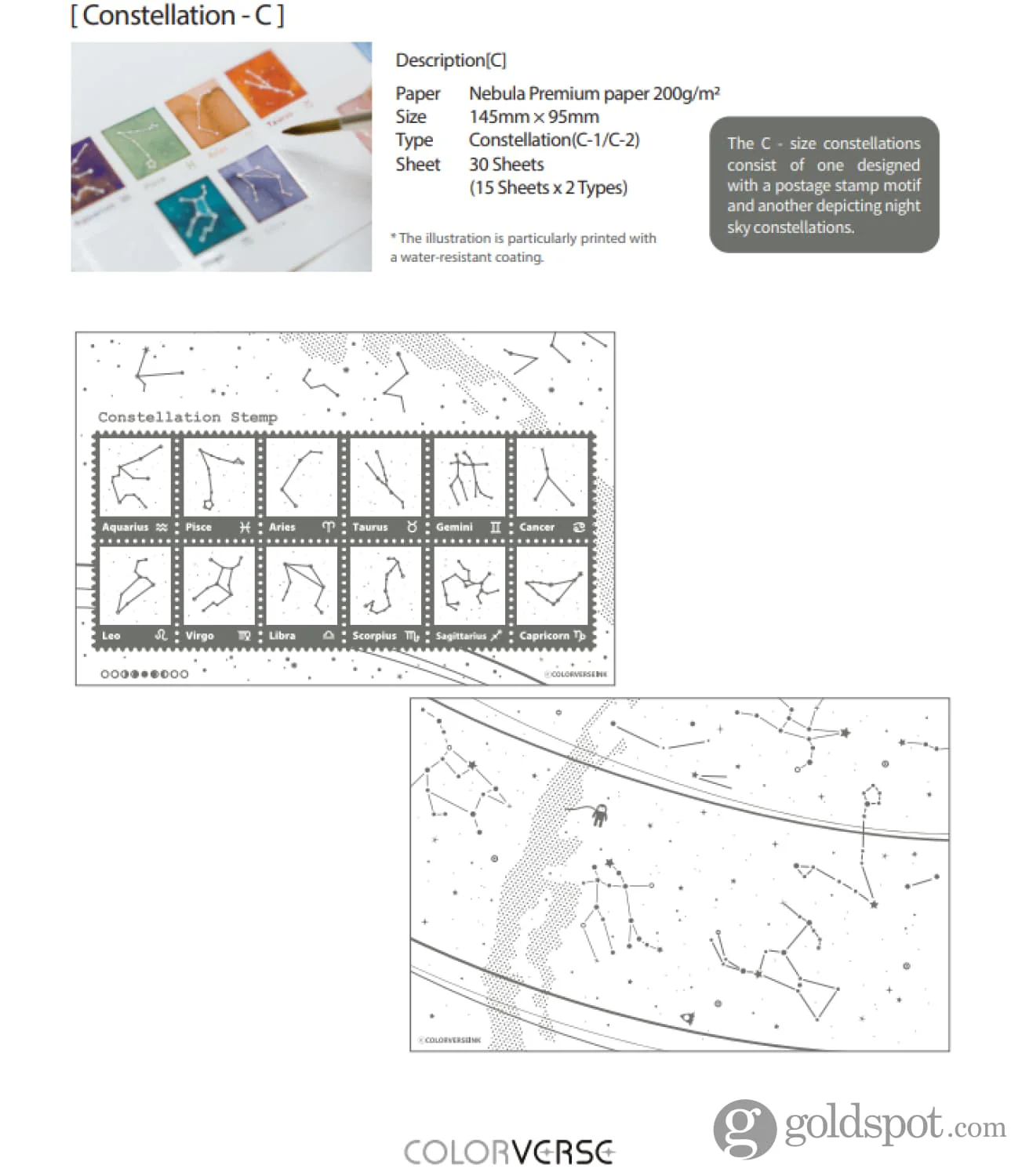 Colorverse Ink Swatch Card in Constellation (Size C) - Image 2