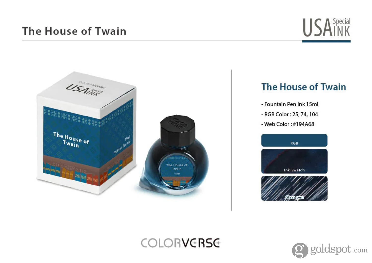 Colorverse USA Special Bottled Ink in Connecticut (The House of Twain) - 15mL - Image 3