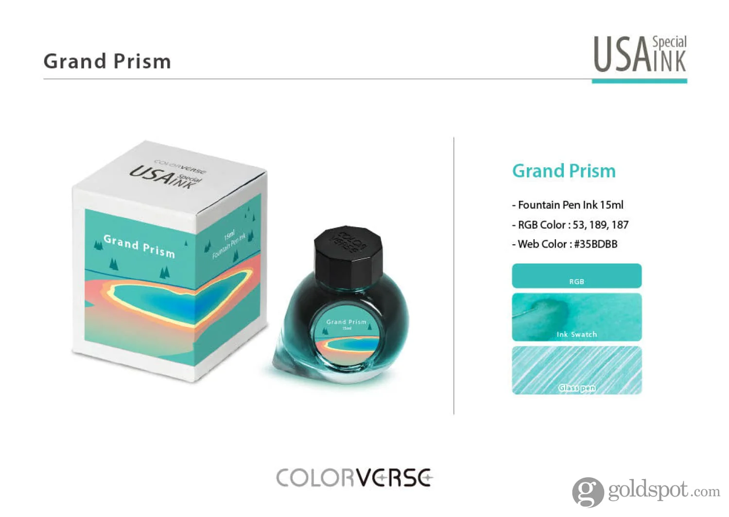 Colorverse USA Special Bottled Ink in Wyoming (Grand Prism) - 15mL - Image 3